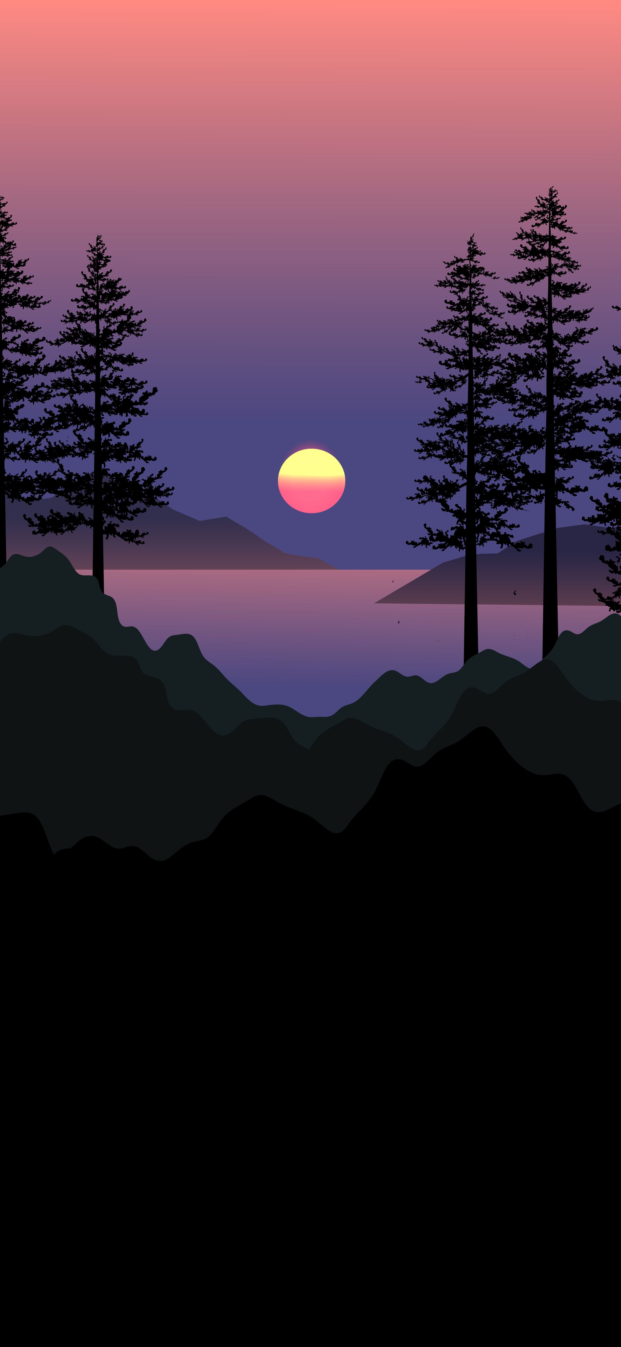 Tranquil Sunset Lake View - landscape wallpaper for OpersCraft