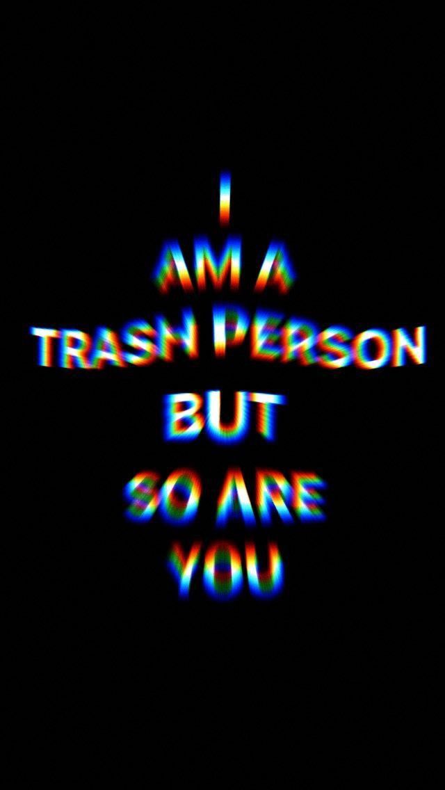 Trash Person Typography Art - typography wallpaper for OpersCraft