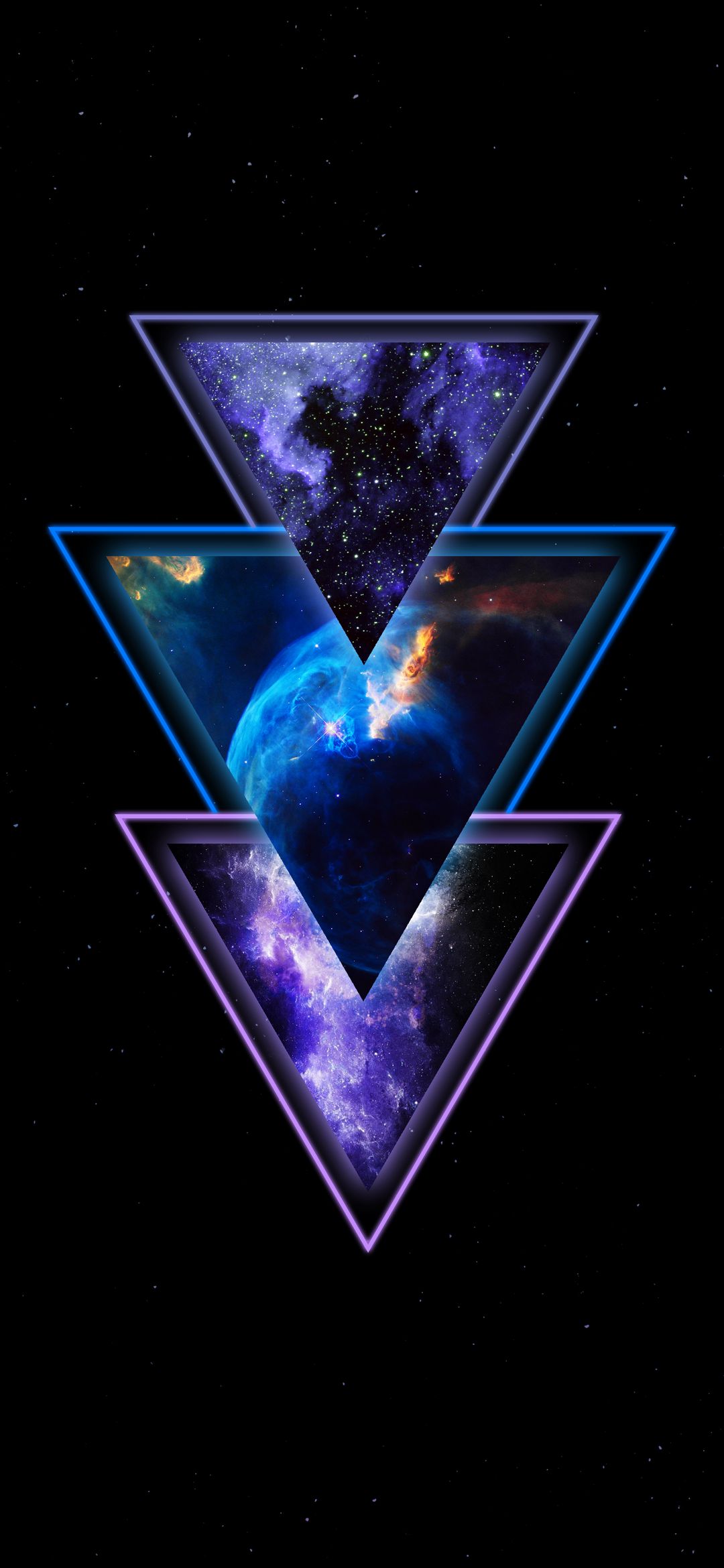 Triangular Cosmic Descent - space wallpaper for OpersCraft