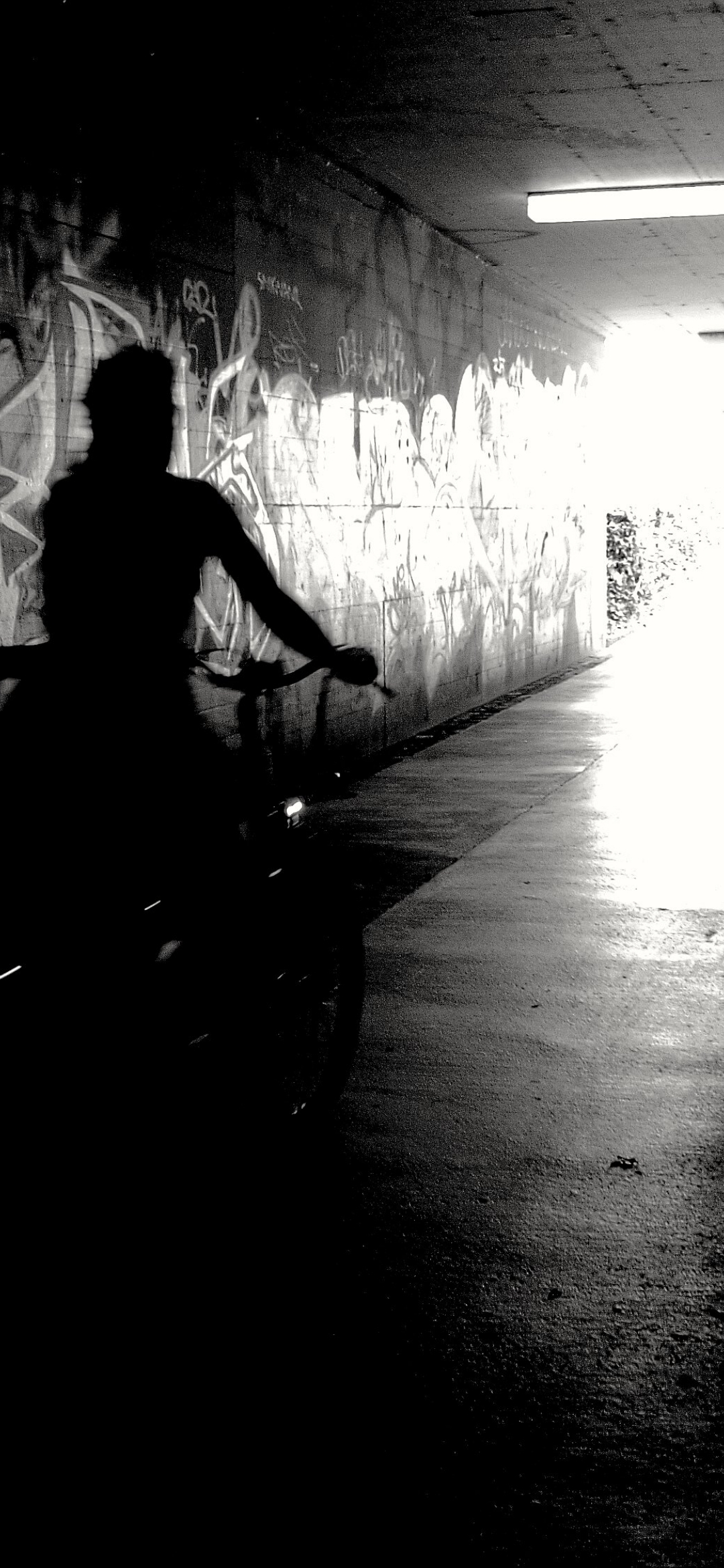 Tunnel Rider Silhouette - urban wallpaper for OpersCraft