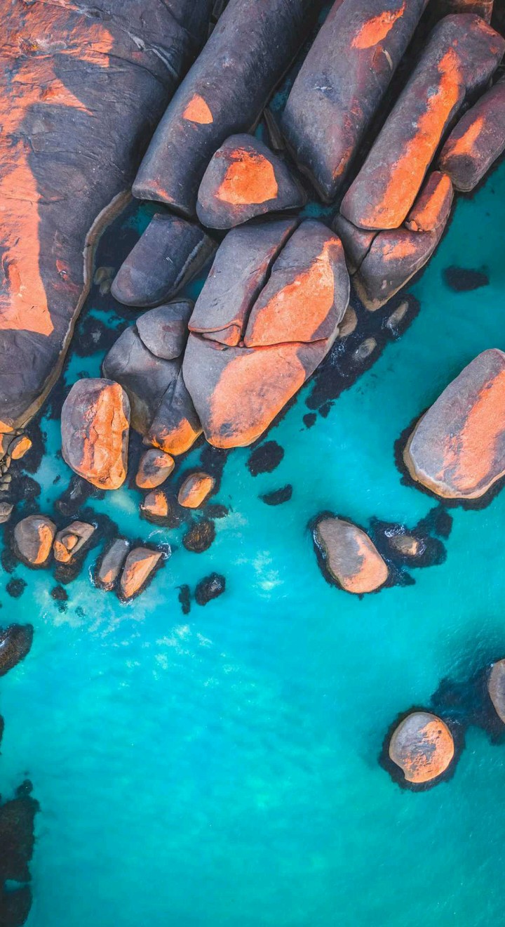 Turquoise Water, Granite Rocks - nature wallpaper for OpersCraft