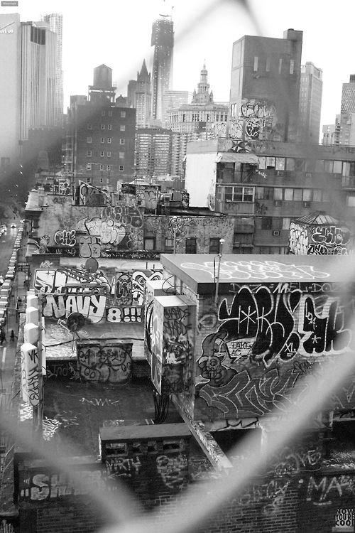 Urban Graffiti Skyline - ghetto wallpaper for OpersCraft