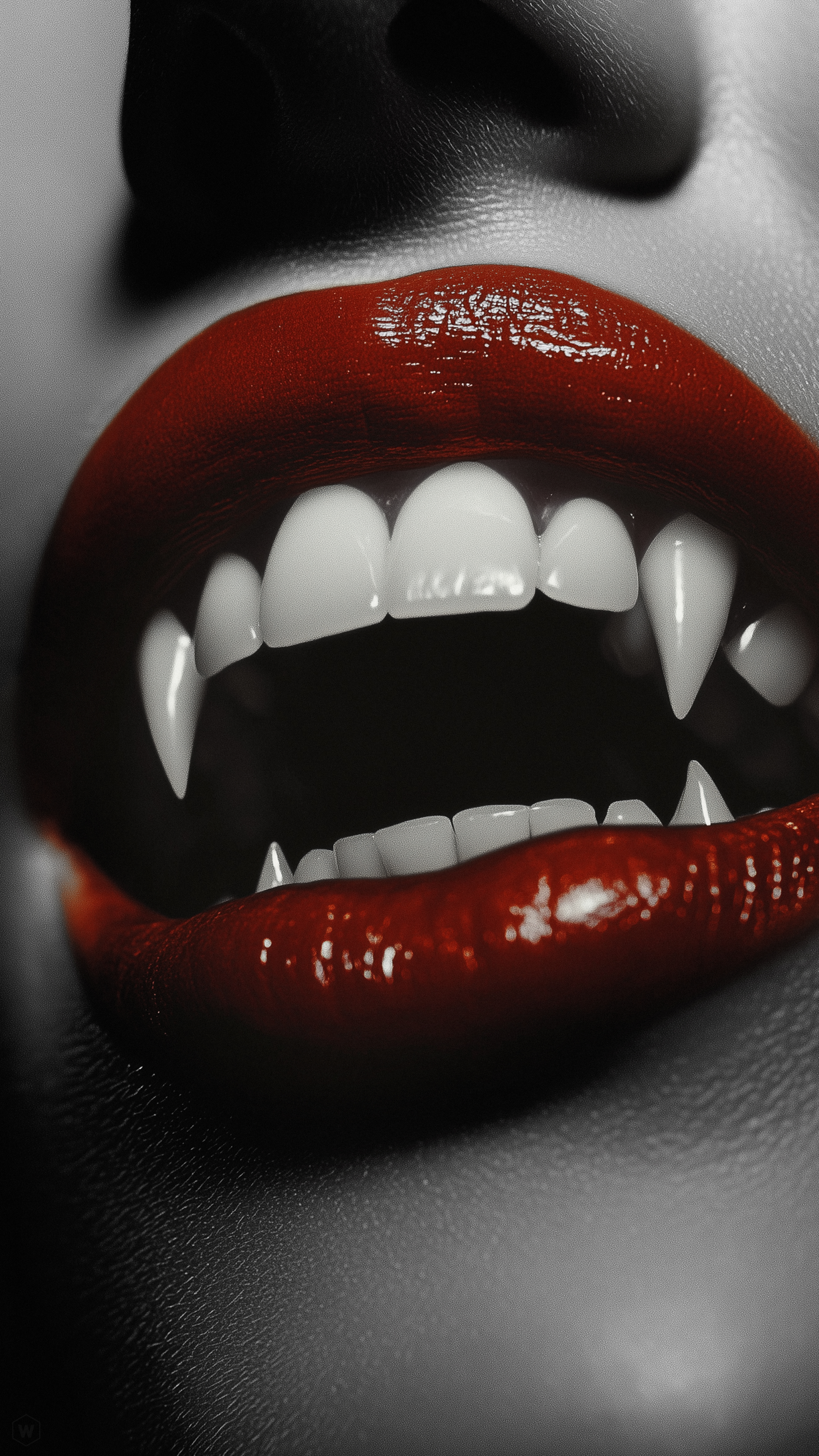 Vampire Lips Fangs - horror wallpaper for OpersCraft