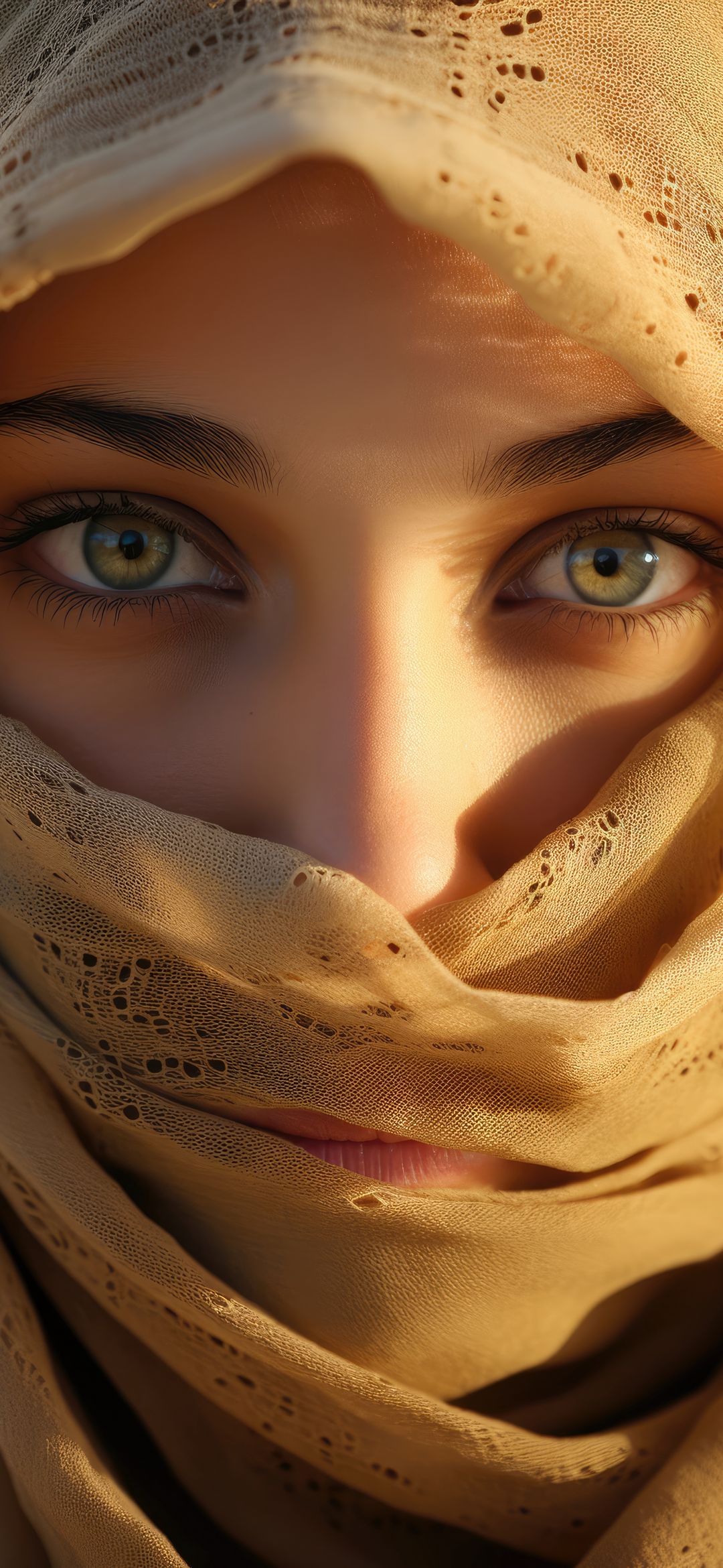 Veiled Gaze of Mystery - girl wallpaper for OpersCraft