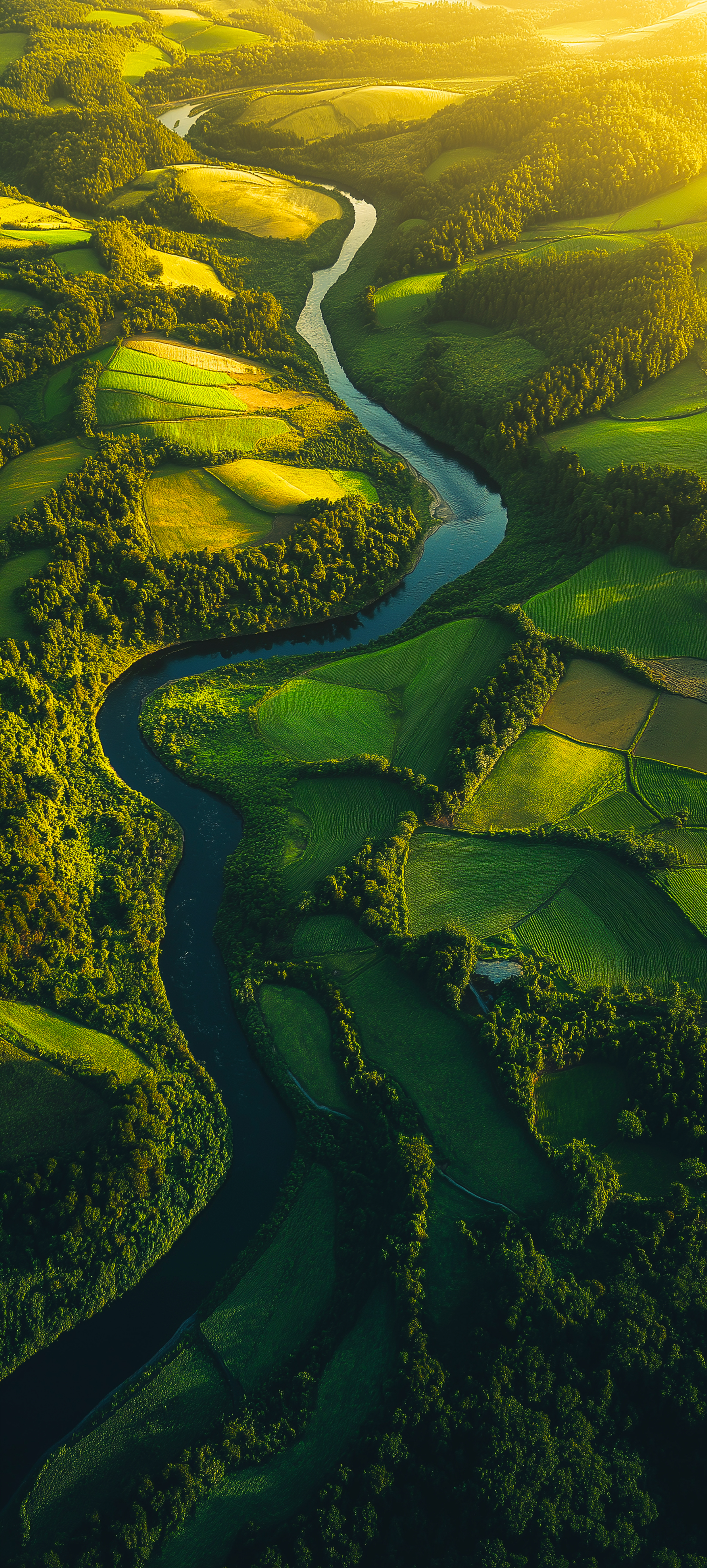 Verdant River Valley Vista - landscape wallpaper for OpersCraft