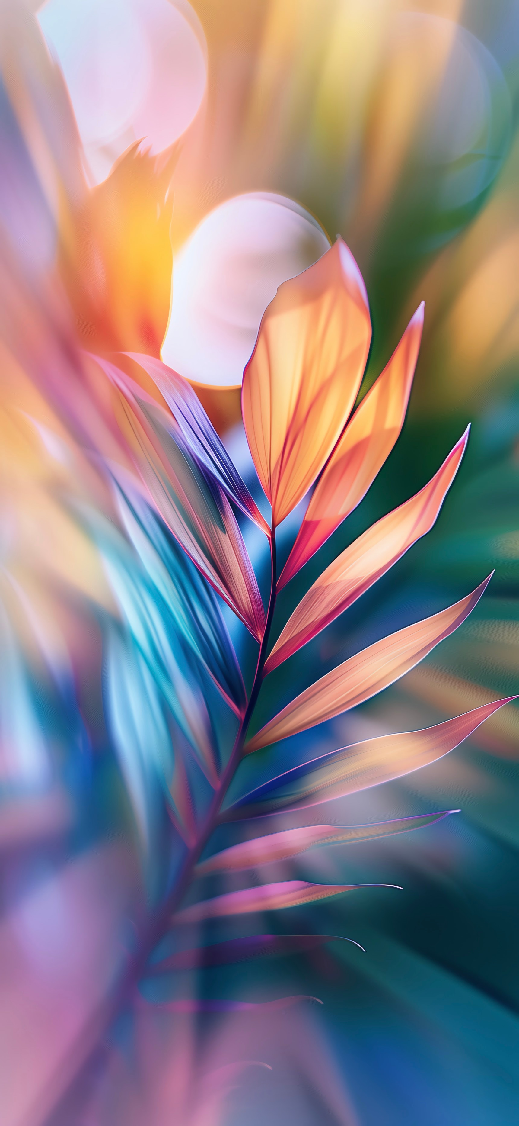 Vibrant Abstract Leaves - abstract wallpaper for OpersCraft
