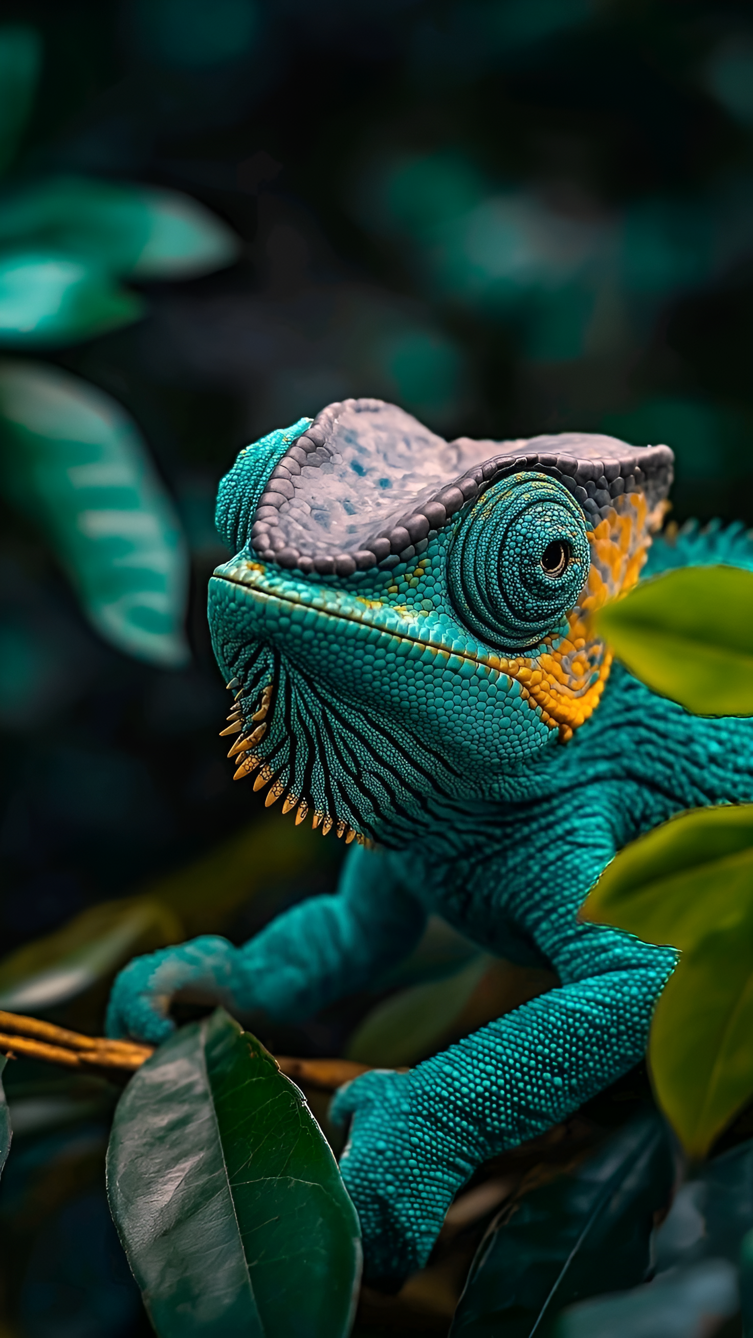 Vibrant Chameleon Portrait - reptile wallpaper for OpersCraft