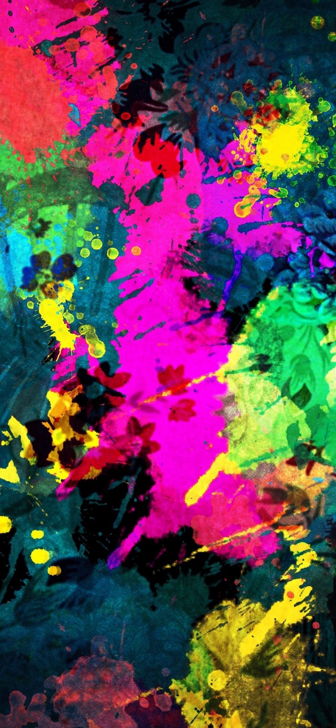 Vibrant Floral Paint Splash - random wallpaper for OpersCraft