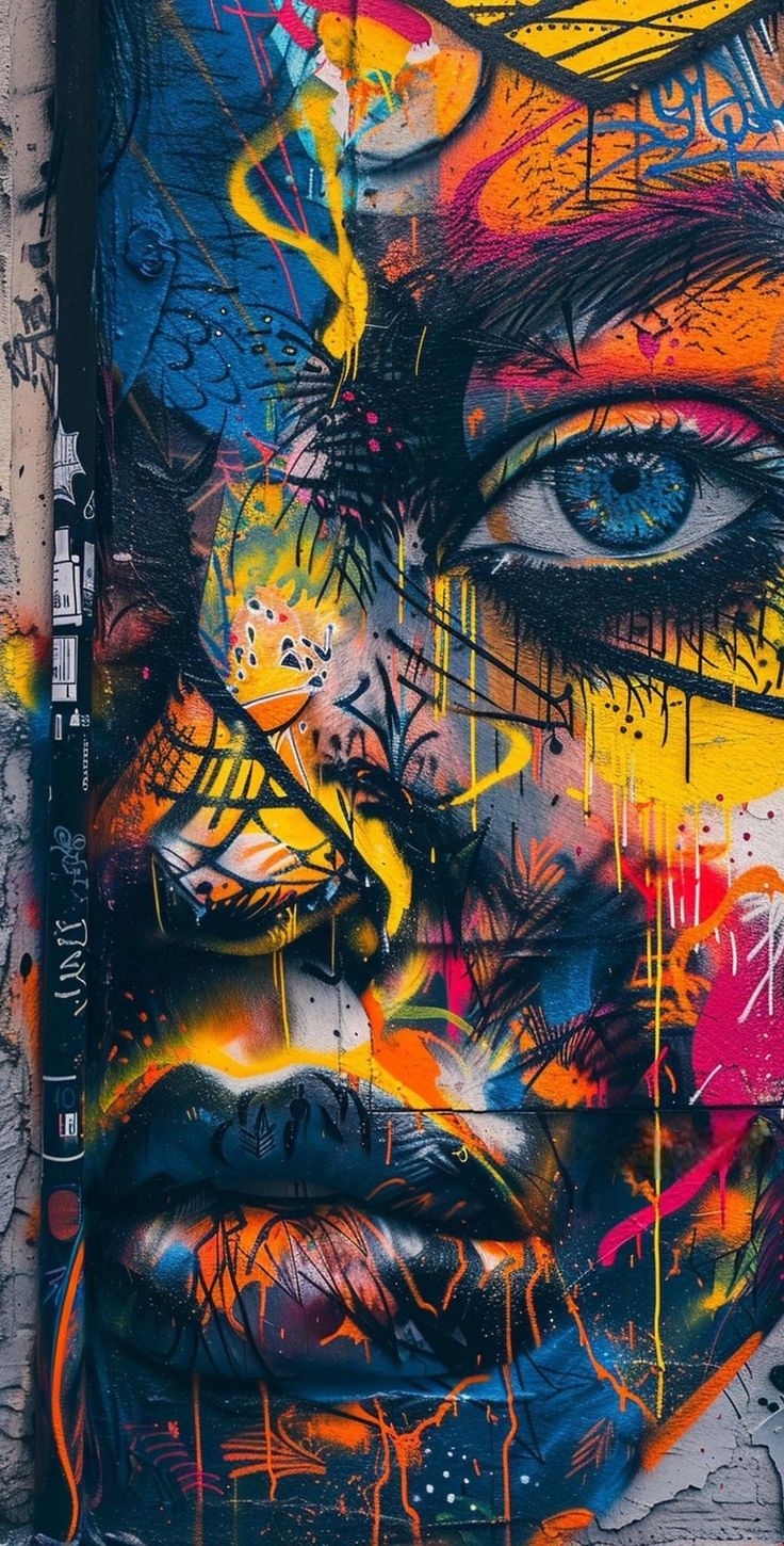 Vibrant Graffiti Portrait Art - graffiti wallpaper for OpersCraft