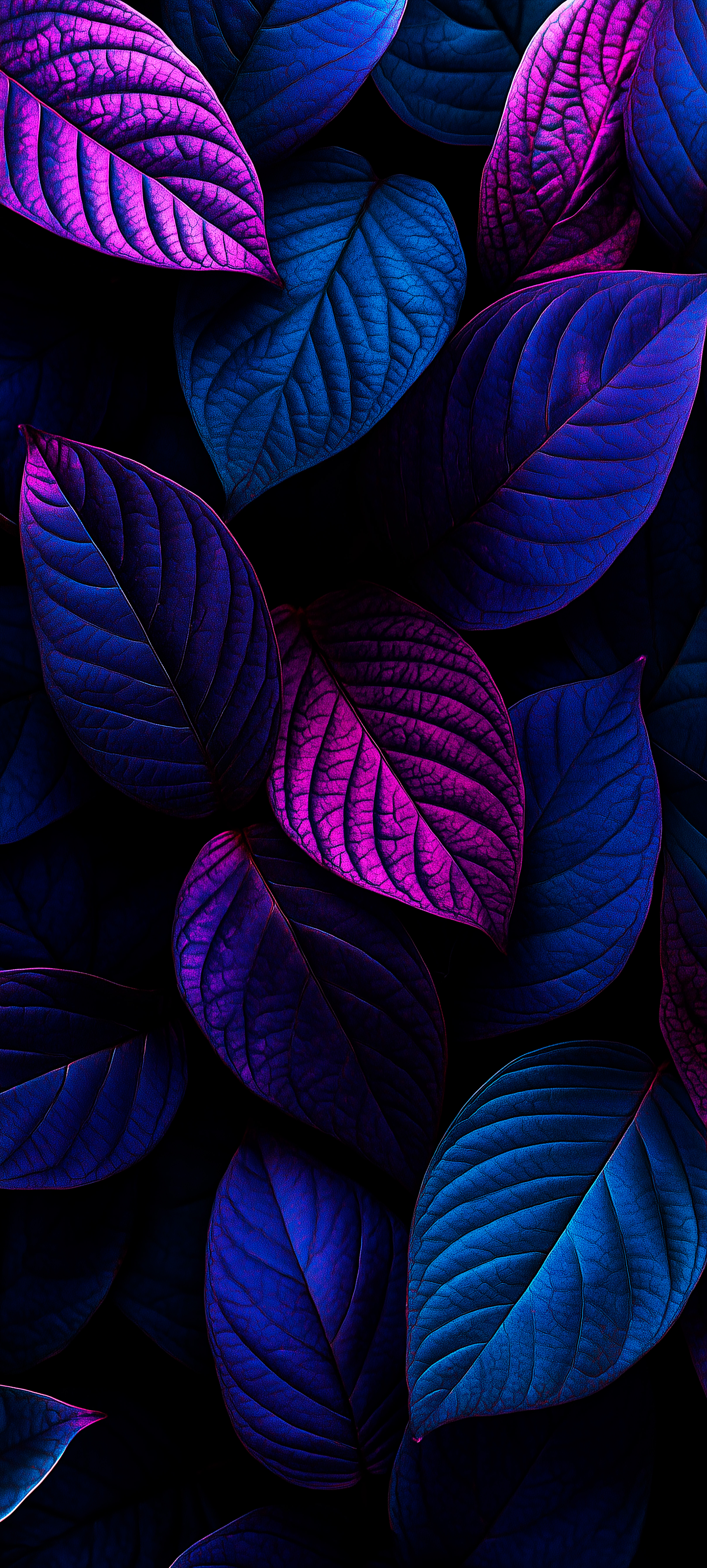 Vibrant Neon Leaf Pattern - abstract wallpaper for OpersCraft
