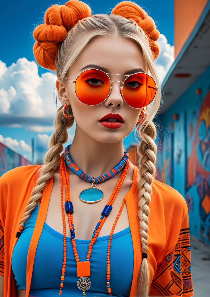 Vibrant Retro Fashion Portrait - portrait wallpaper for OpersCraft