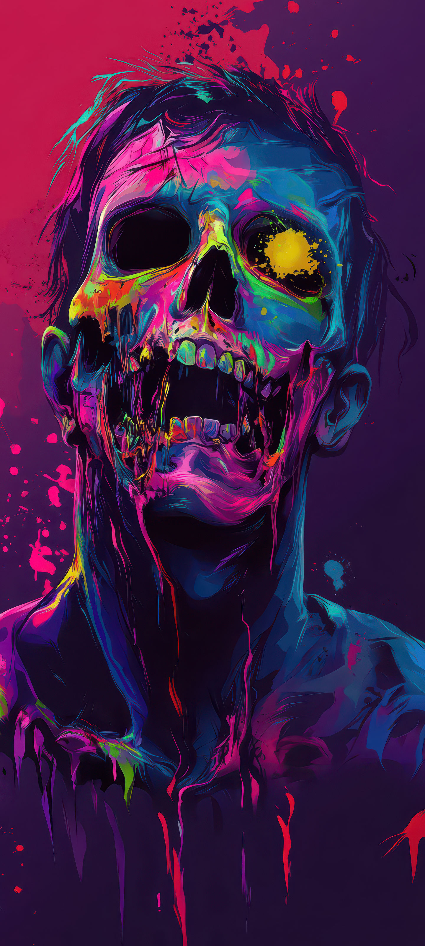 Vibrant Skull Portrait - ghetto wallpaper for OpersCraft
