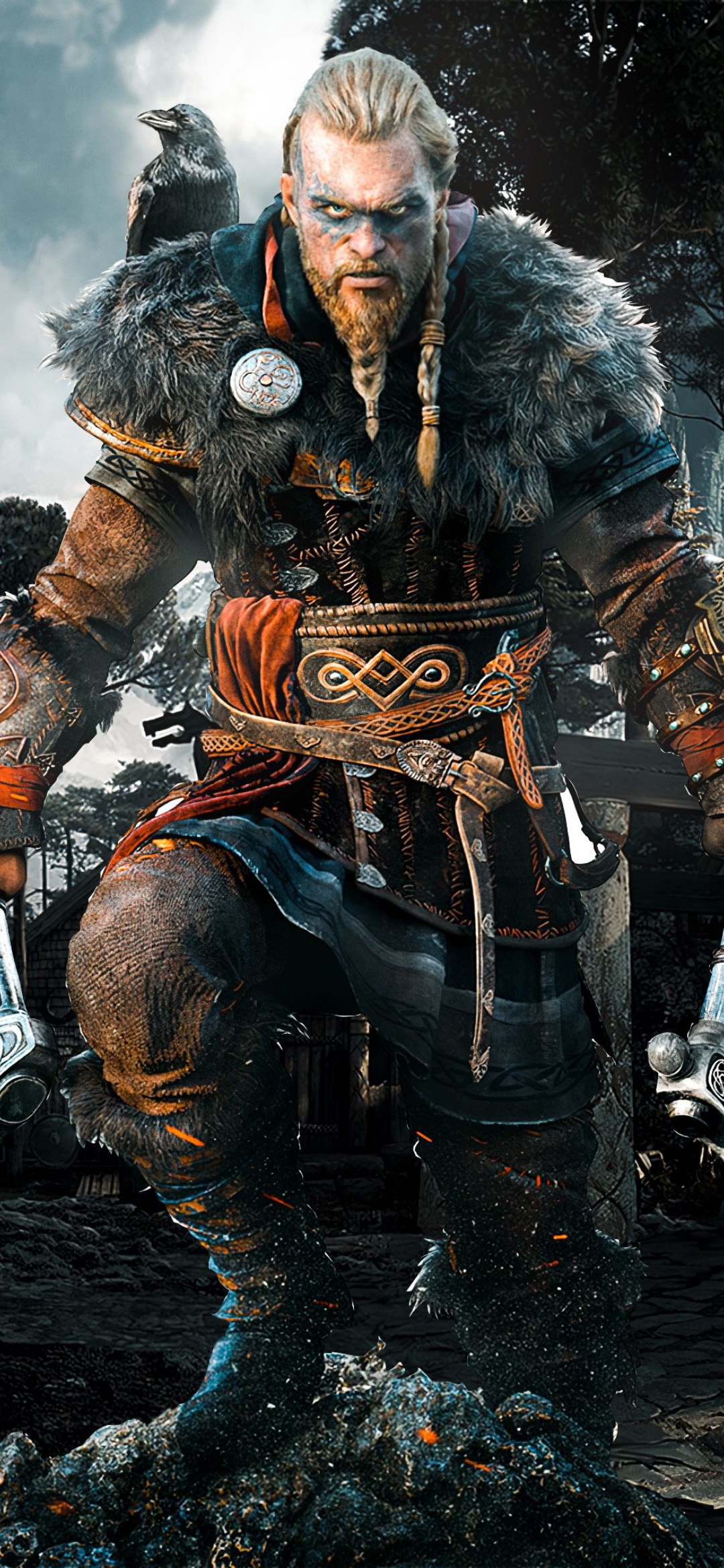 Viking Warrior with Raven - warrior wallpaper for OpersCraft