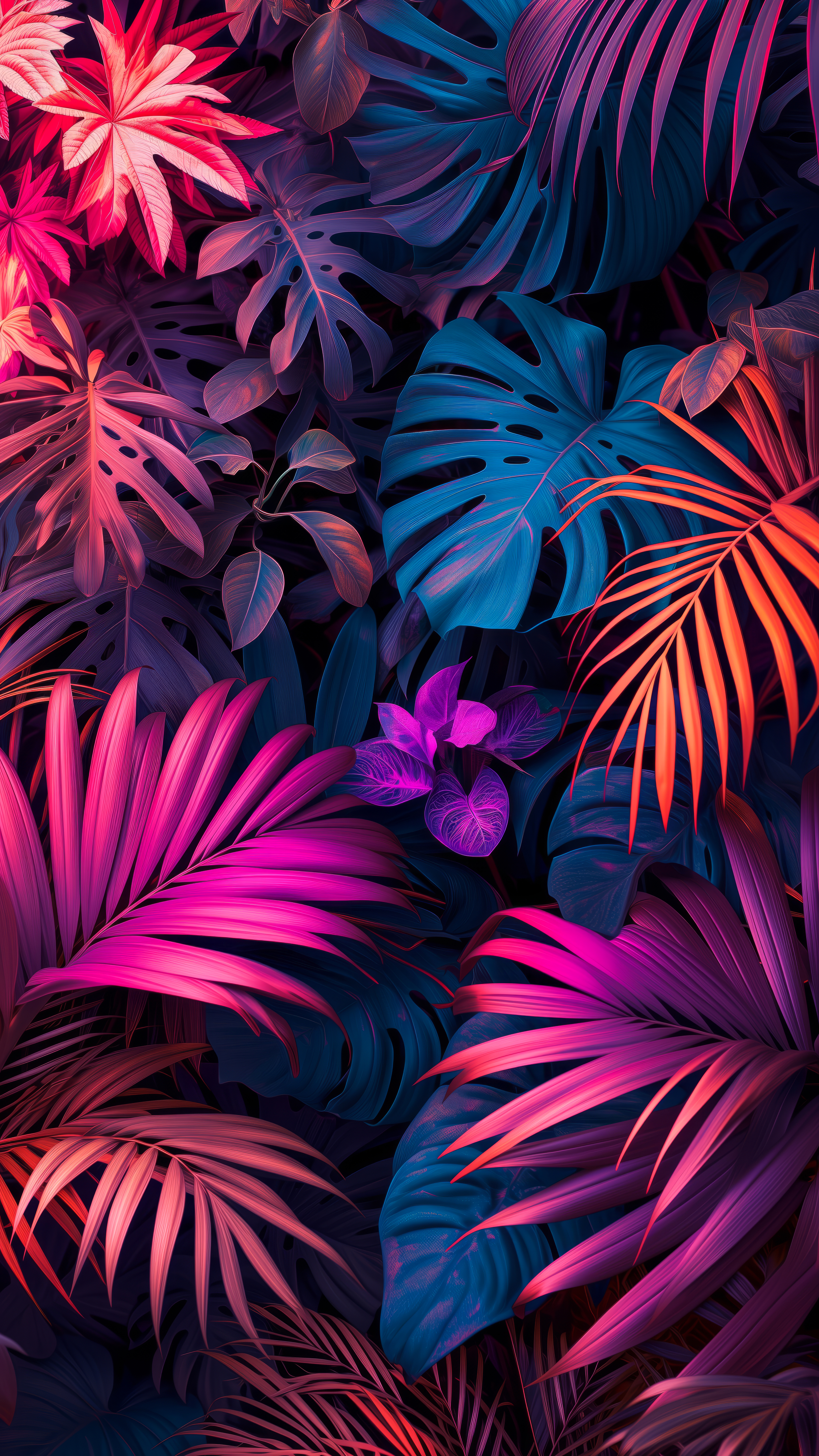 Vivid Tropical Leaf Canopy - tropical wallpaper for OpersCraft