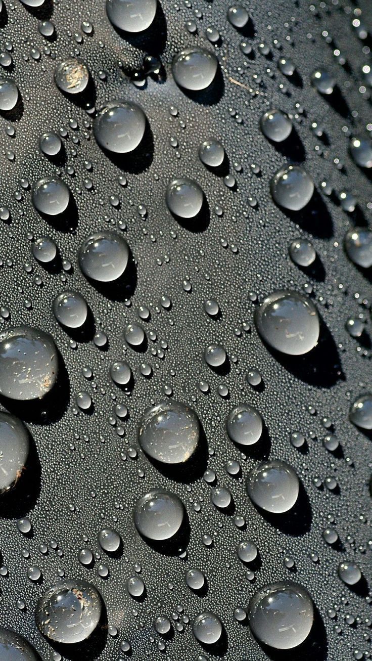 Water Droplets on Black - macro wallpaper for OpersCraft