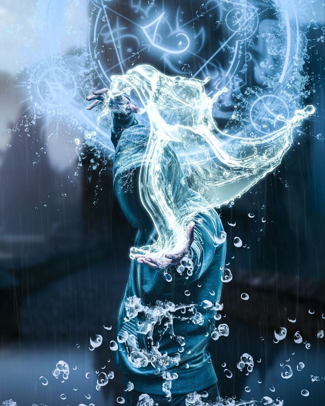 Water Magic Spellcaster - fantasy wallpaper for OpersCraft
