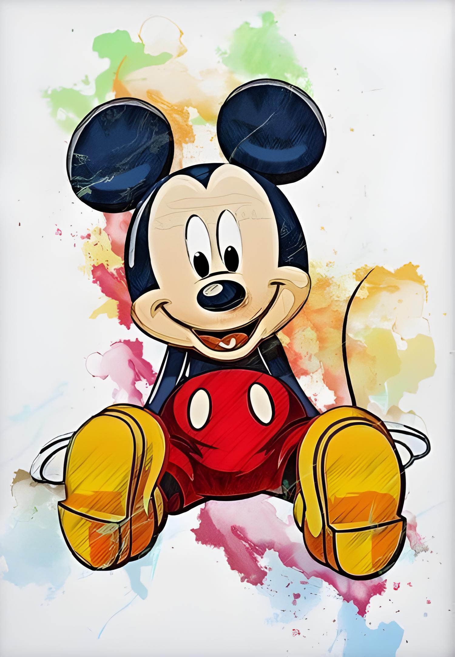Watercolor Mickey Mouse - dope wallpaper for OpersCraft