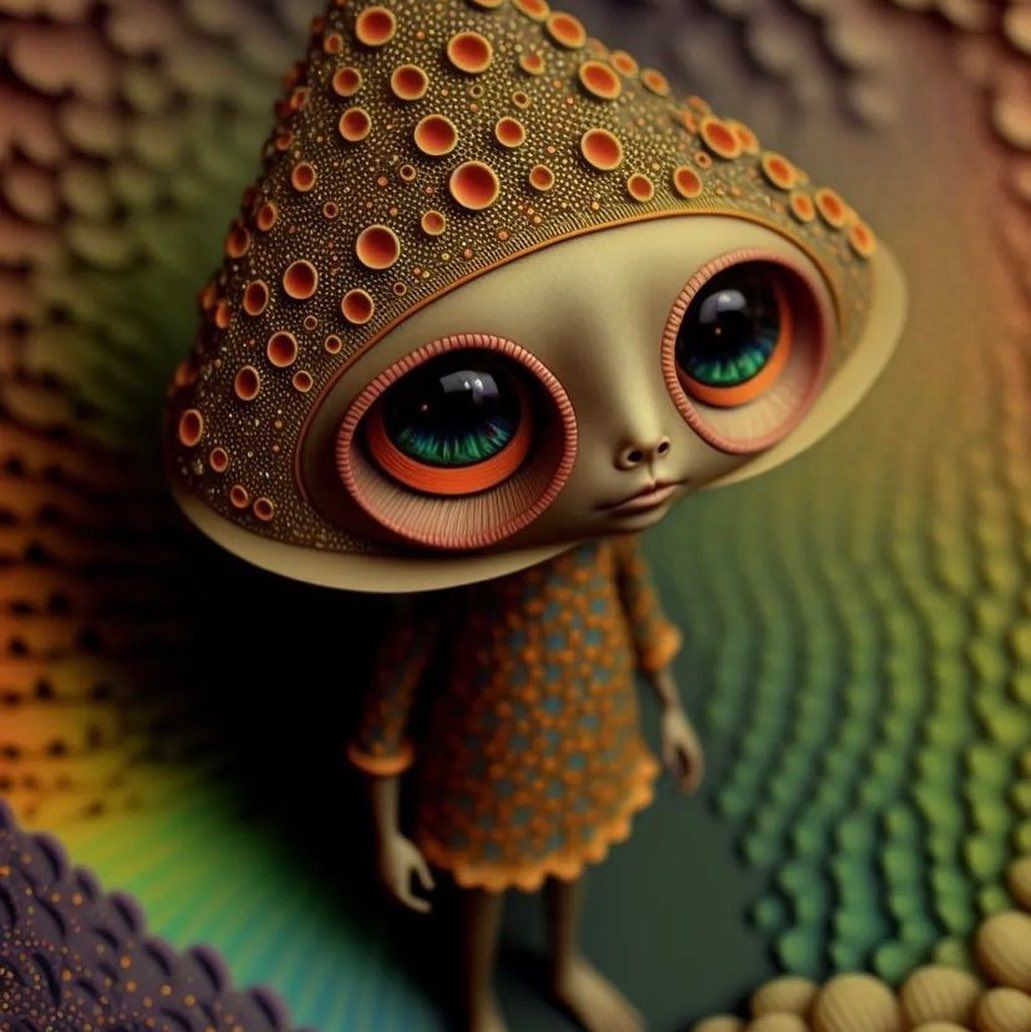 Whimsical Alien Portrait - alien wallpaper for OpersCraft