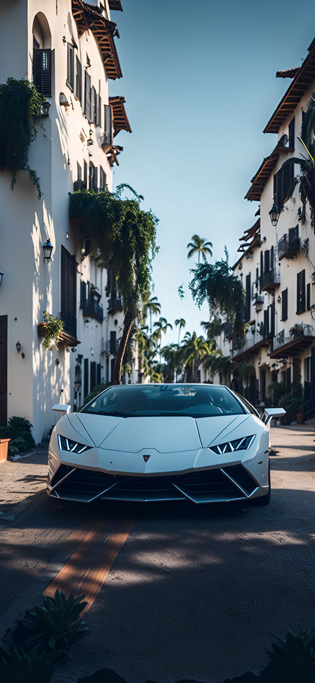 White Lamborghini Street View - cars wallpaper for OpersCraft