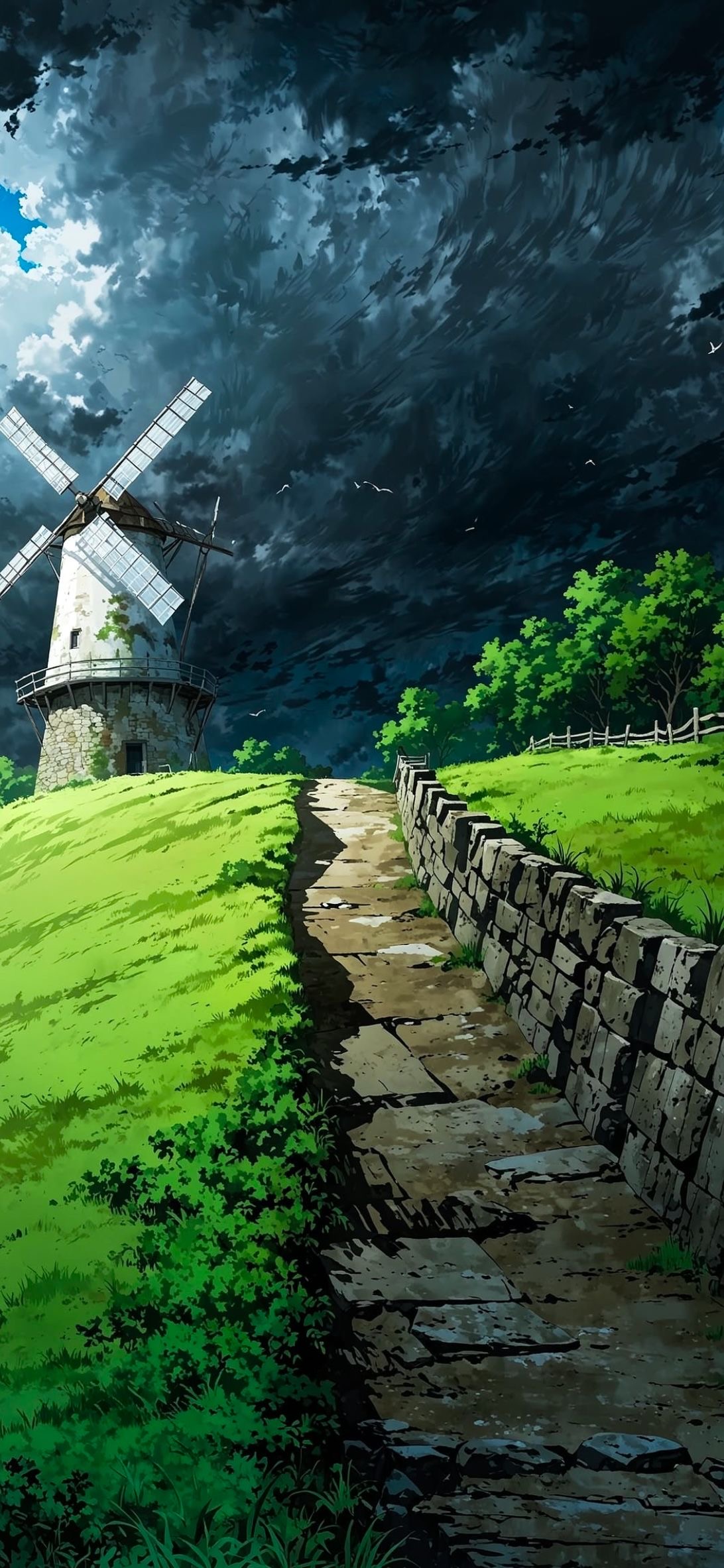 Windmill Under Stormy Skies - random wallpaper for OpersCraft