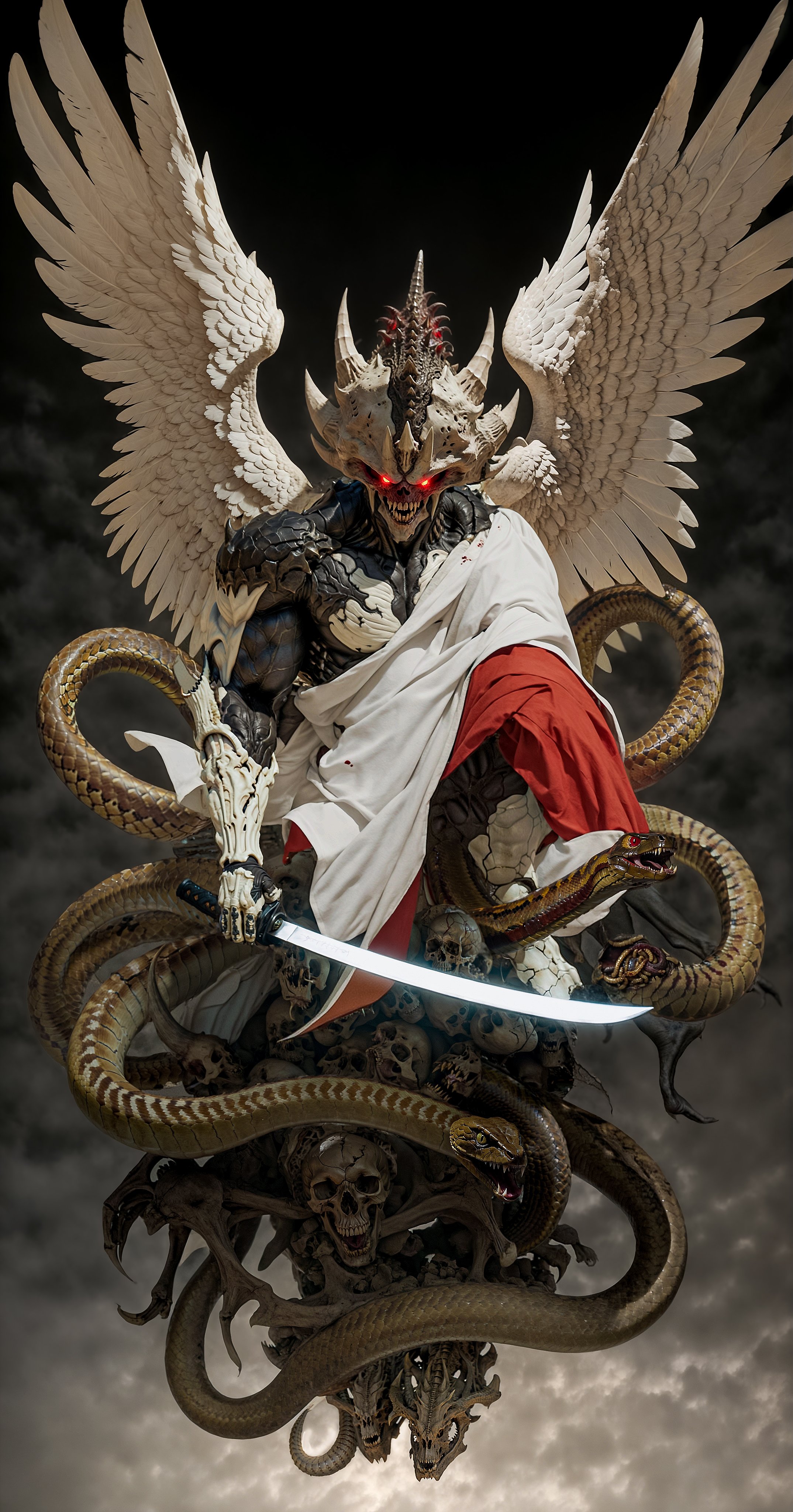 Winged Demon Samurai - fantasy wallpaper for OpersCraft