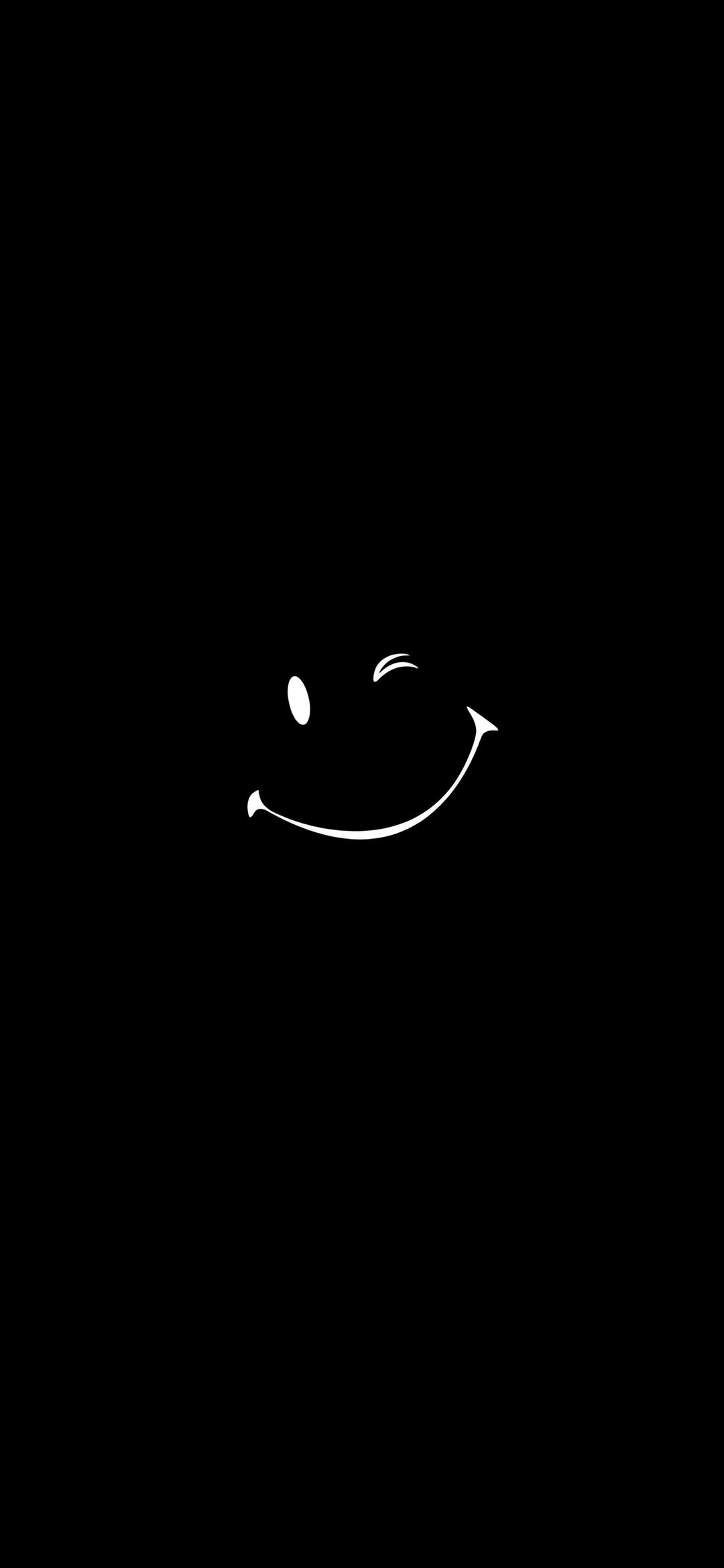Winking Smiley Face Black - abstract wallpaper for OpersCraft