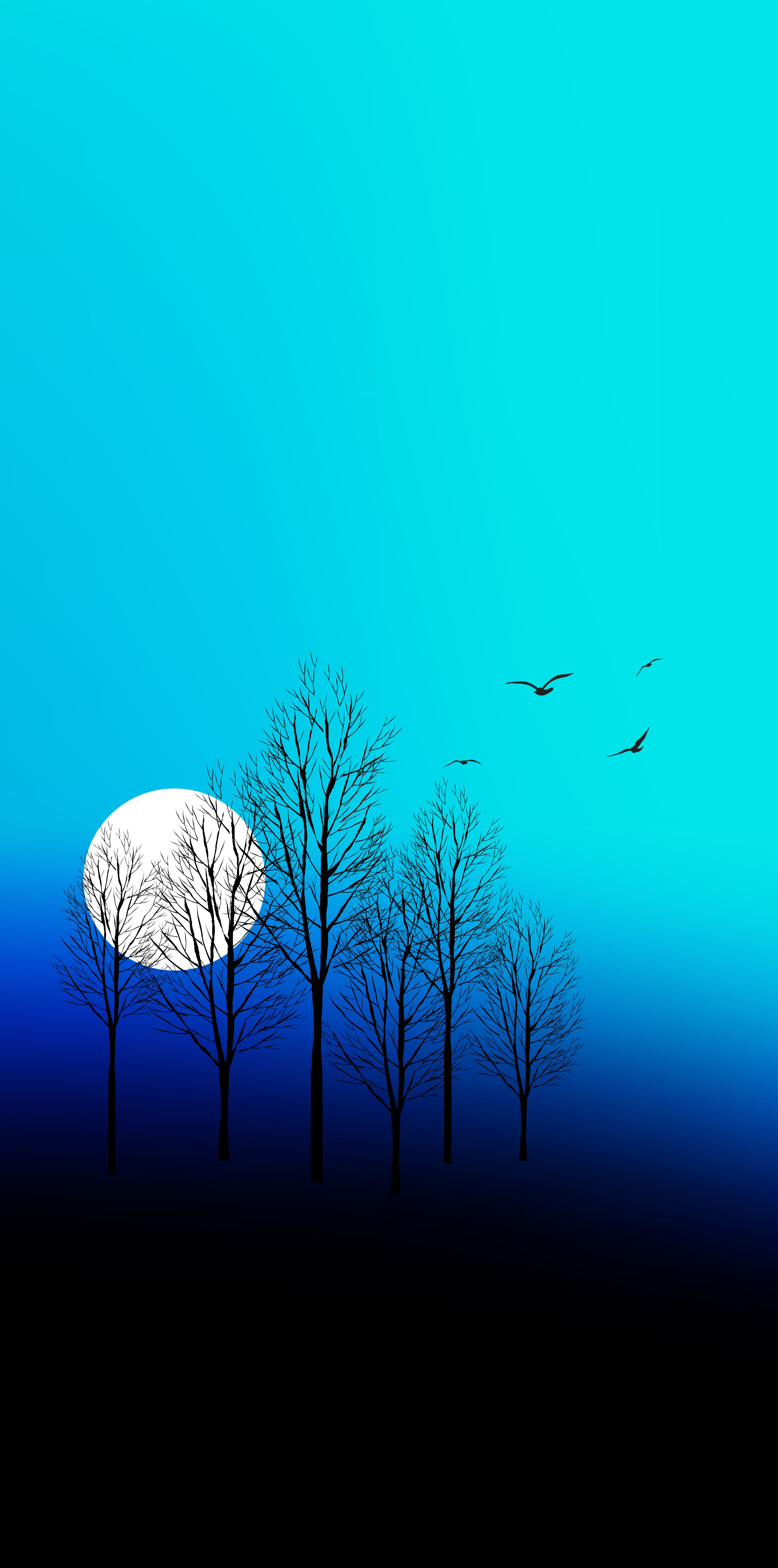 Winter Moon Silhouette - silhouette wallpaper for OpersCraft