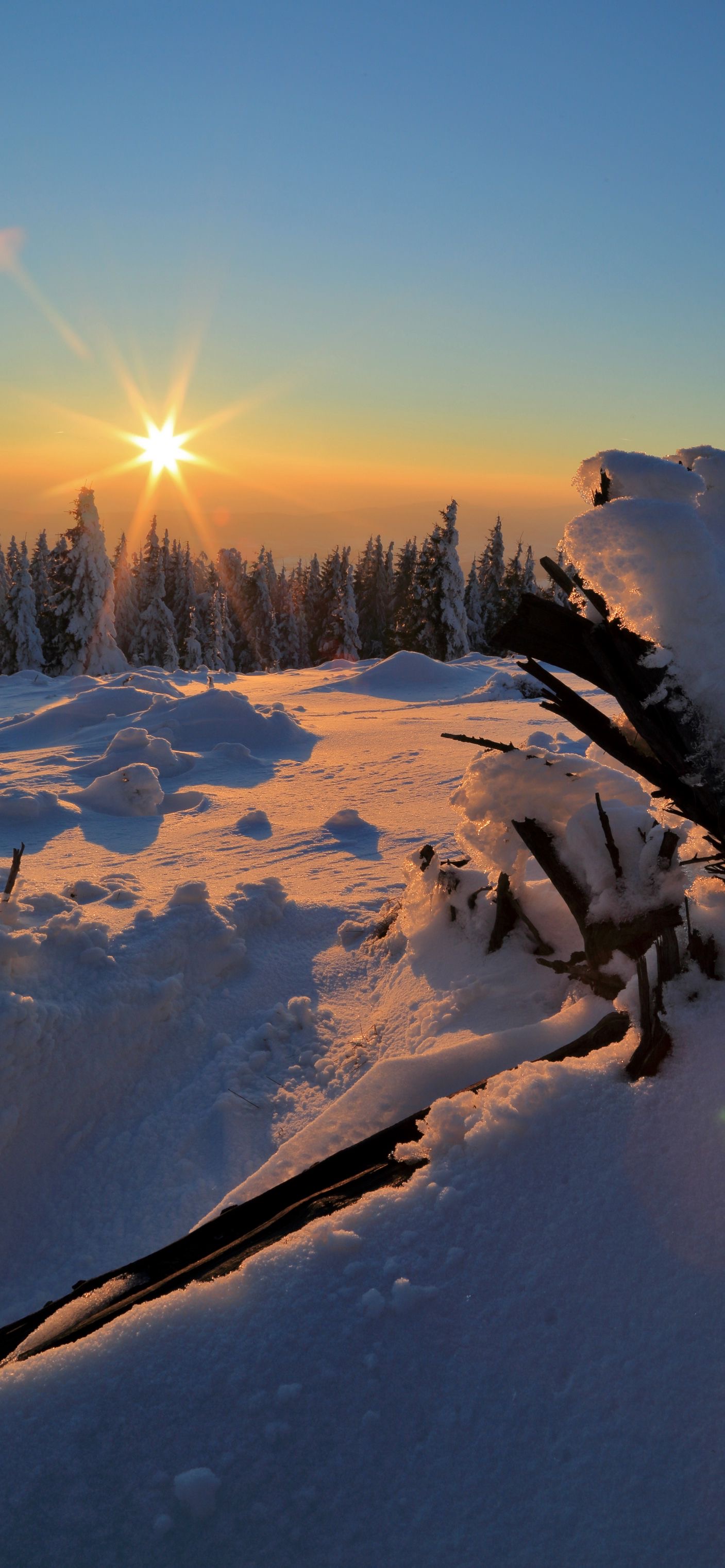 Winter Sunrise Glow - winter wallpaper for OpersCraft