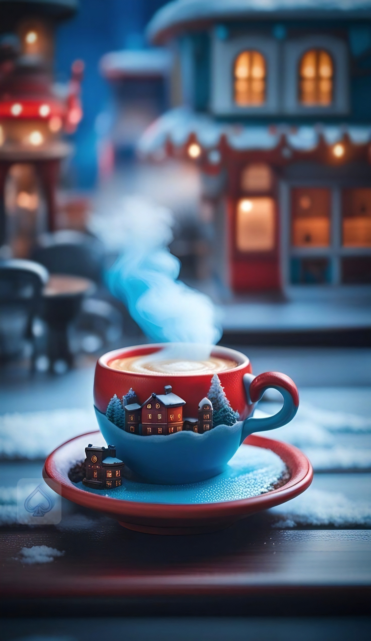 Winter Village Coffee Cup - christmas wallpaper for OpersCraft