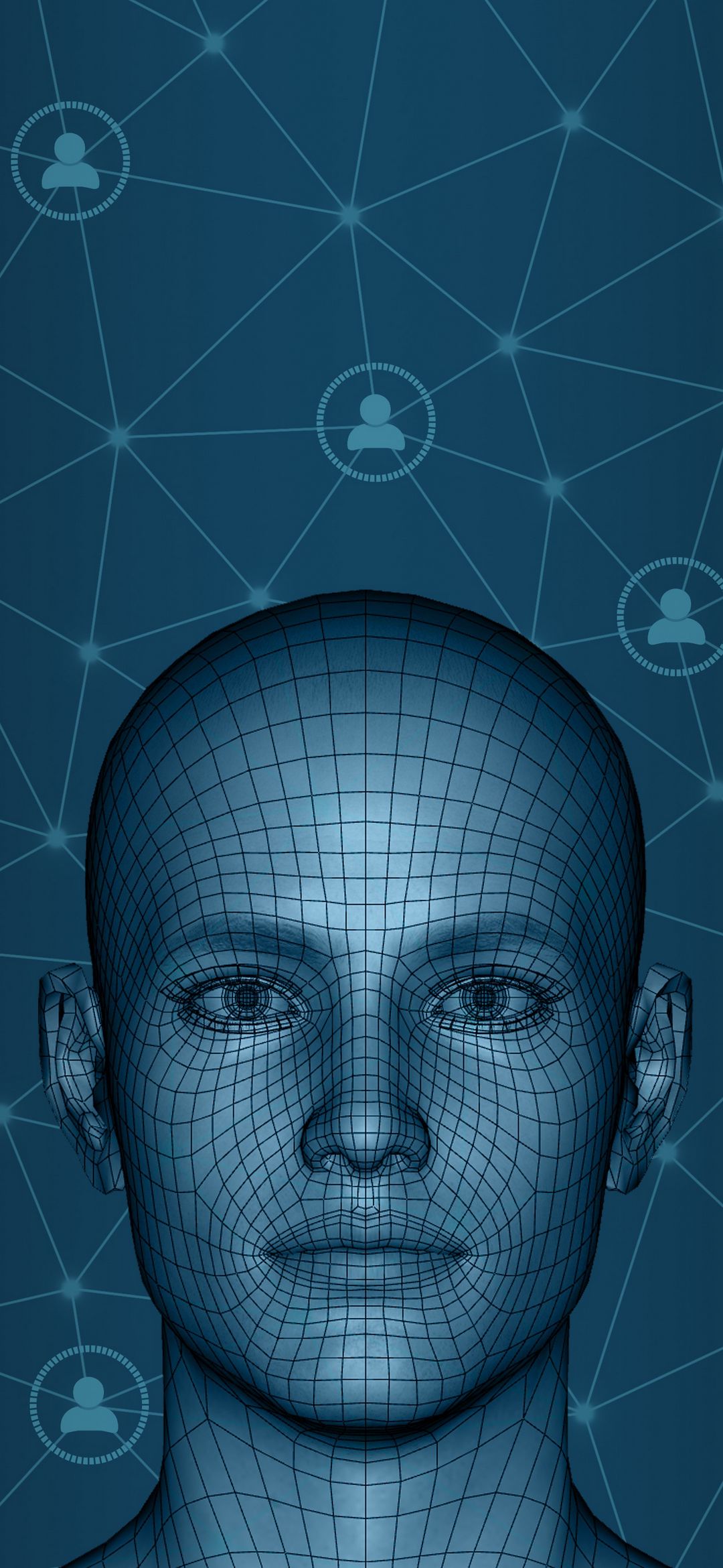 Wireframe Human Network - abstract wallpaper for OpersCraft