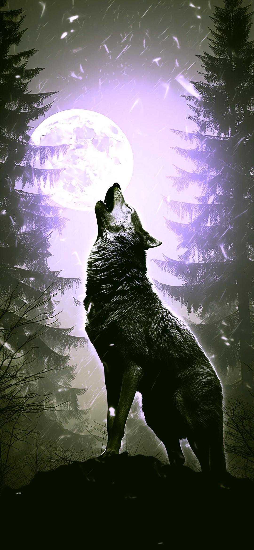 Wolf Howling at Moon - wolf wallpaper for OpersCraft