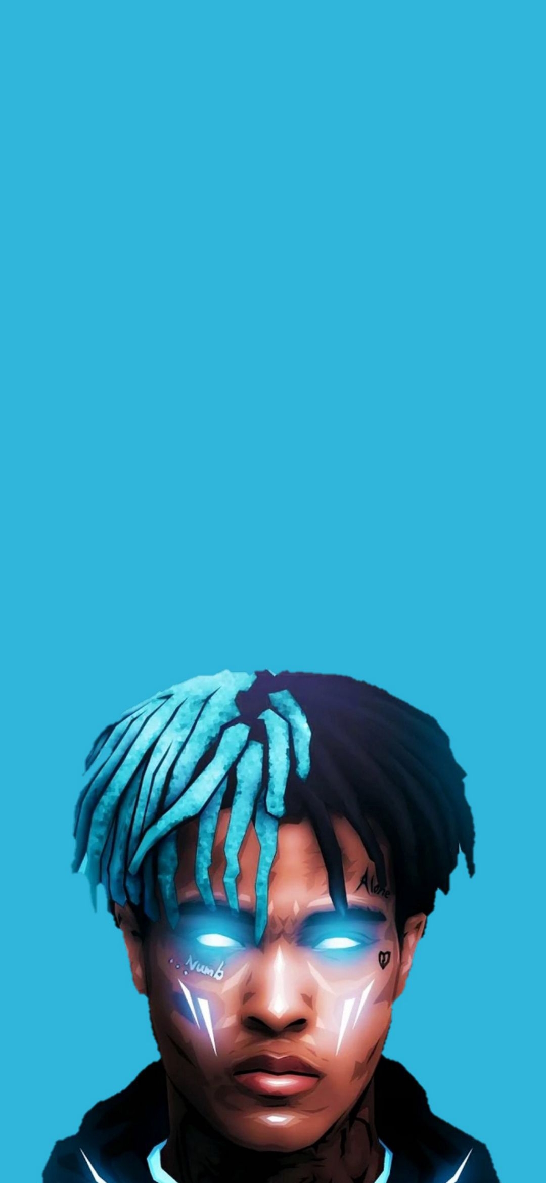 XXXTentacion Blue Portrait - rapper wallpaper for OpersCraft