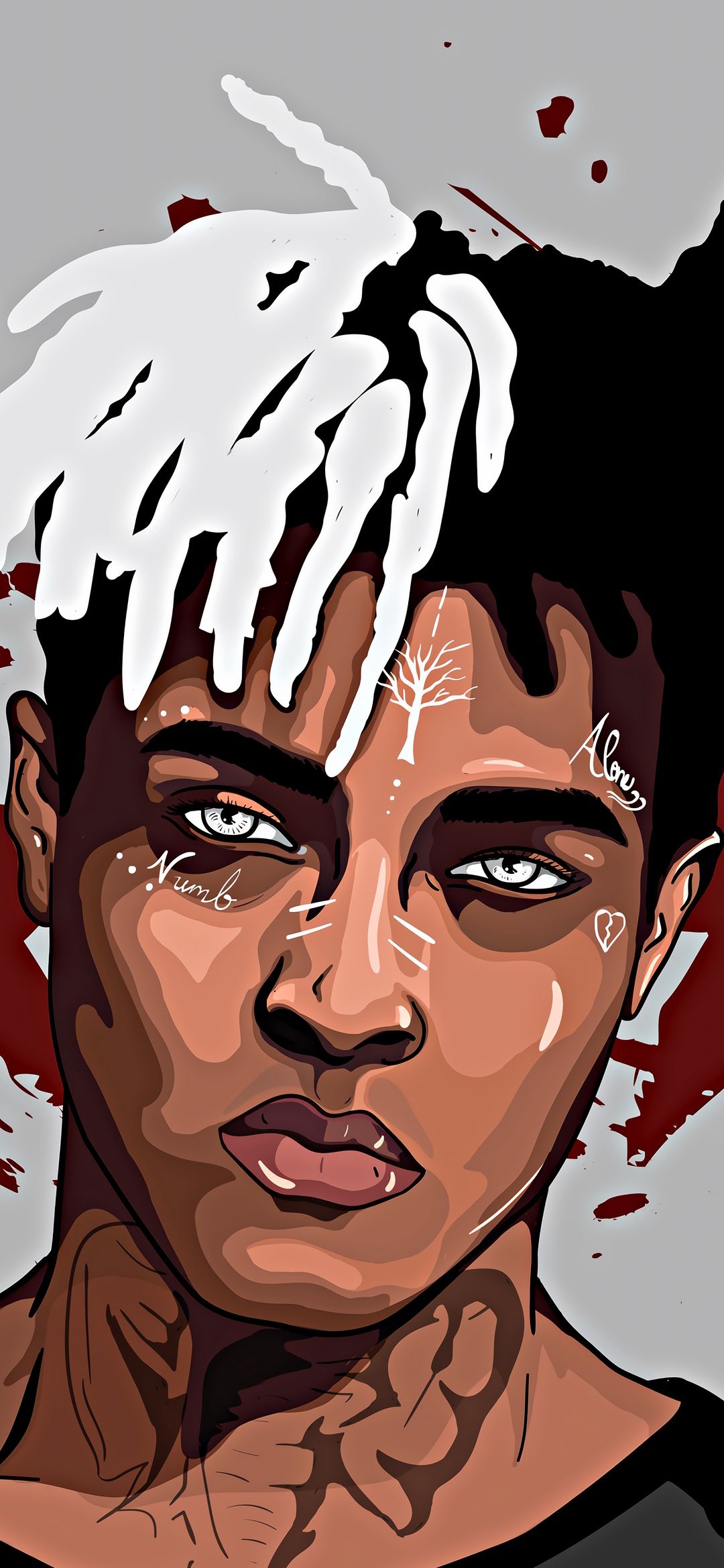 XXXTentacion Portrait Illustration - rapper wallpaper for OpersCraft