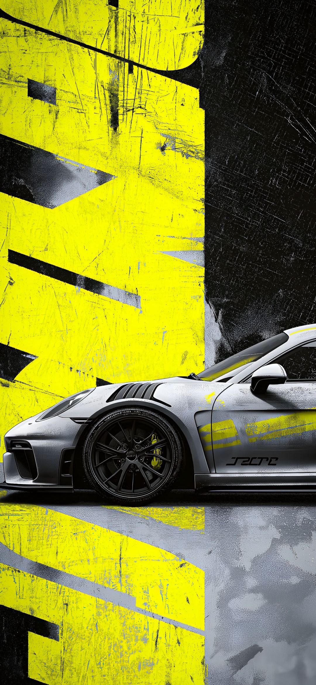 Yellow and Grey Sports Car - wallpaper for OpersCraft