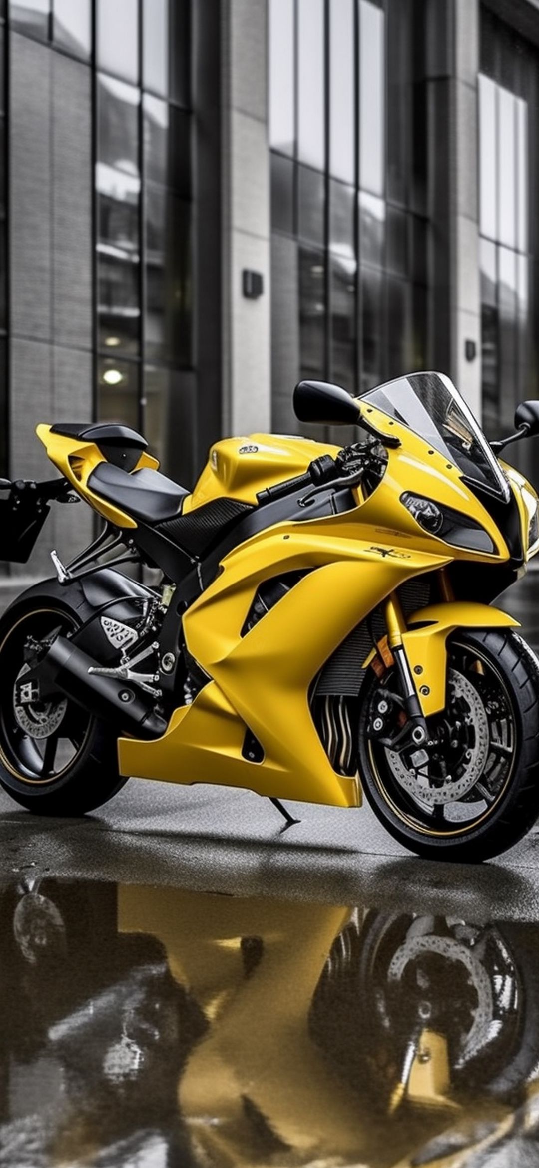 Yellow Yamaha R6 - motorcycle wallpaper for OpersCraft
