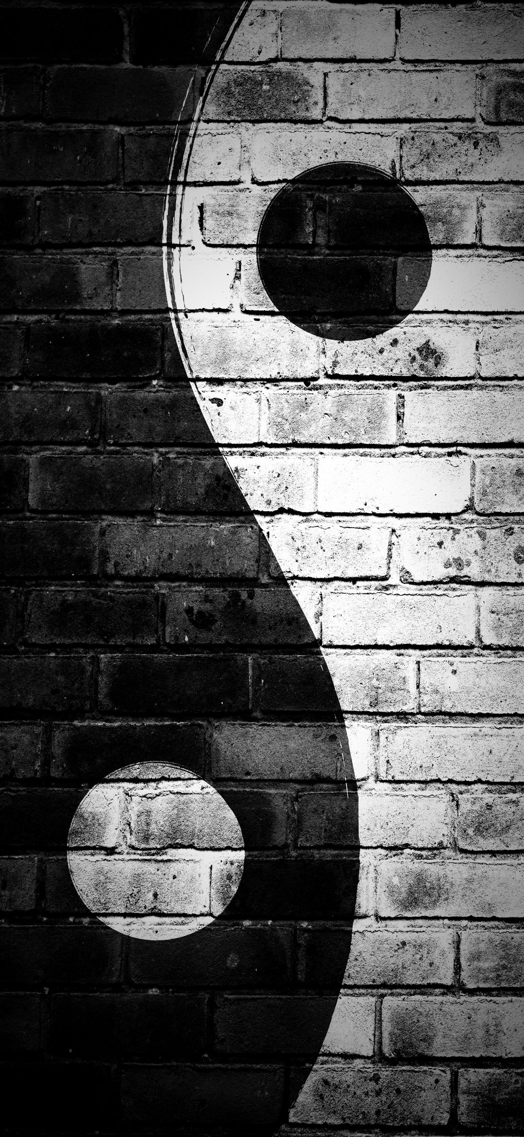 Yin Yang Brick Wall - abstract wallpaper for OpersCraft