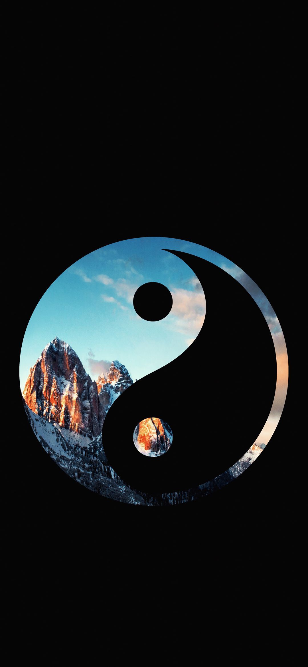 Yin Yang Mountainscape - abstract wallpaper for OpersCraft