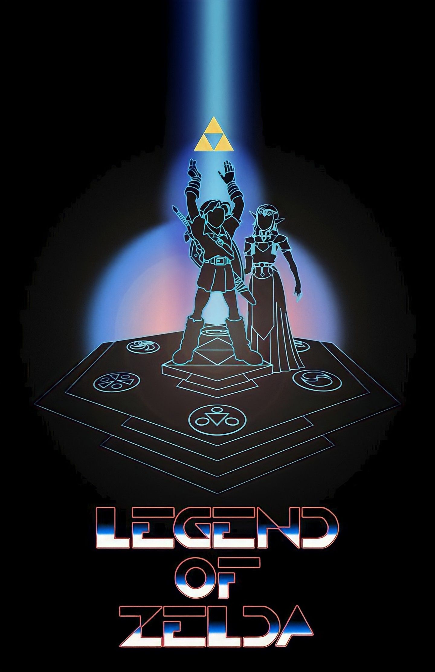 Zelda Triforce Neon Glow - random wallpaper for OpersCraft