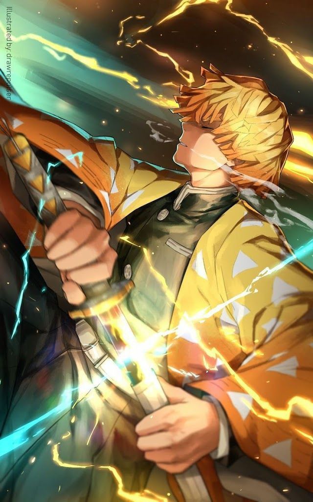 Zenitsu Thunder Breathing Art - naruto wallpaper for OpersCraft