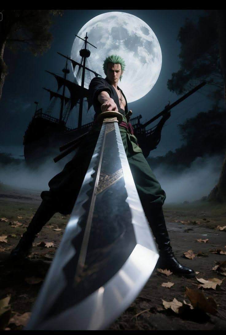 Zoro Under Full Moon - anime wallpaper for OpersCraft
