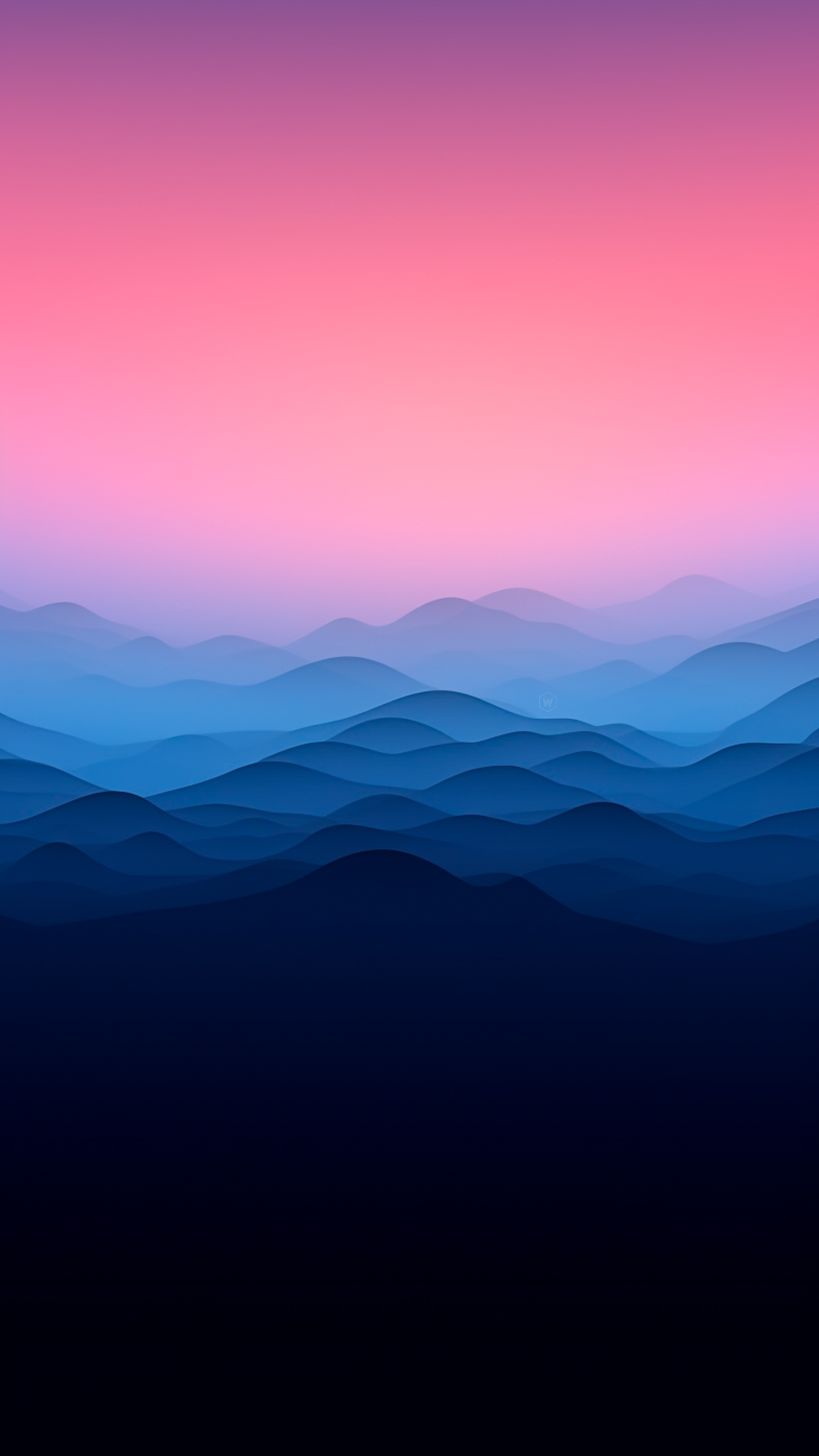Minimalist Blue Mountain Waves - minimal wallpaper for StockWalls