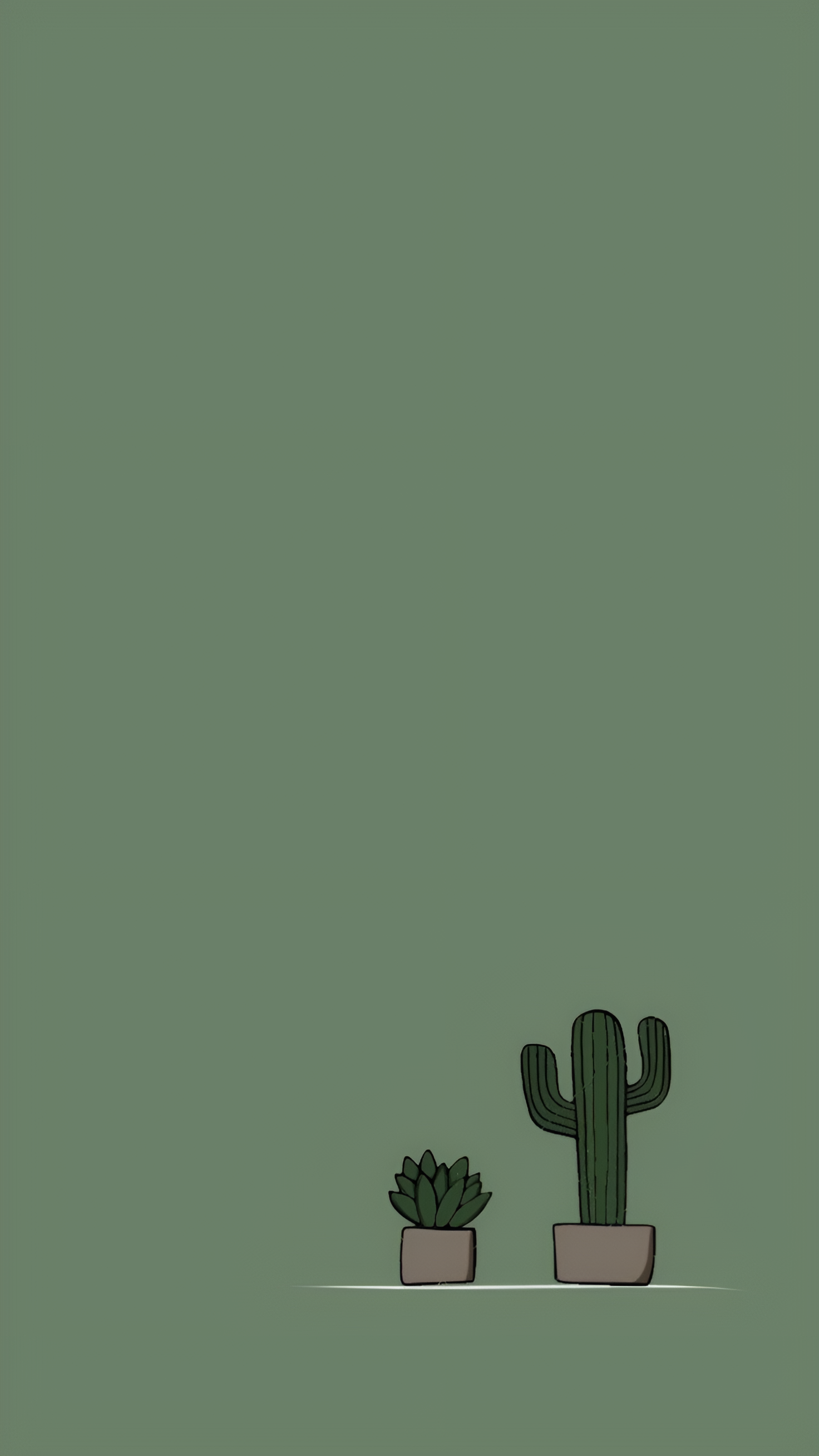 Minimalist Potted Cactus Art - minimal wallpaper for StockWalls
