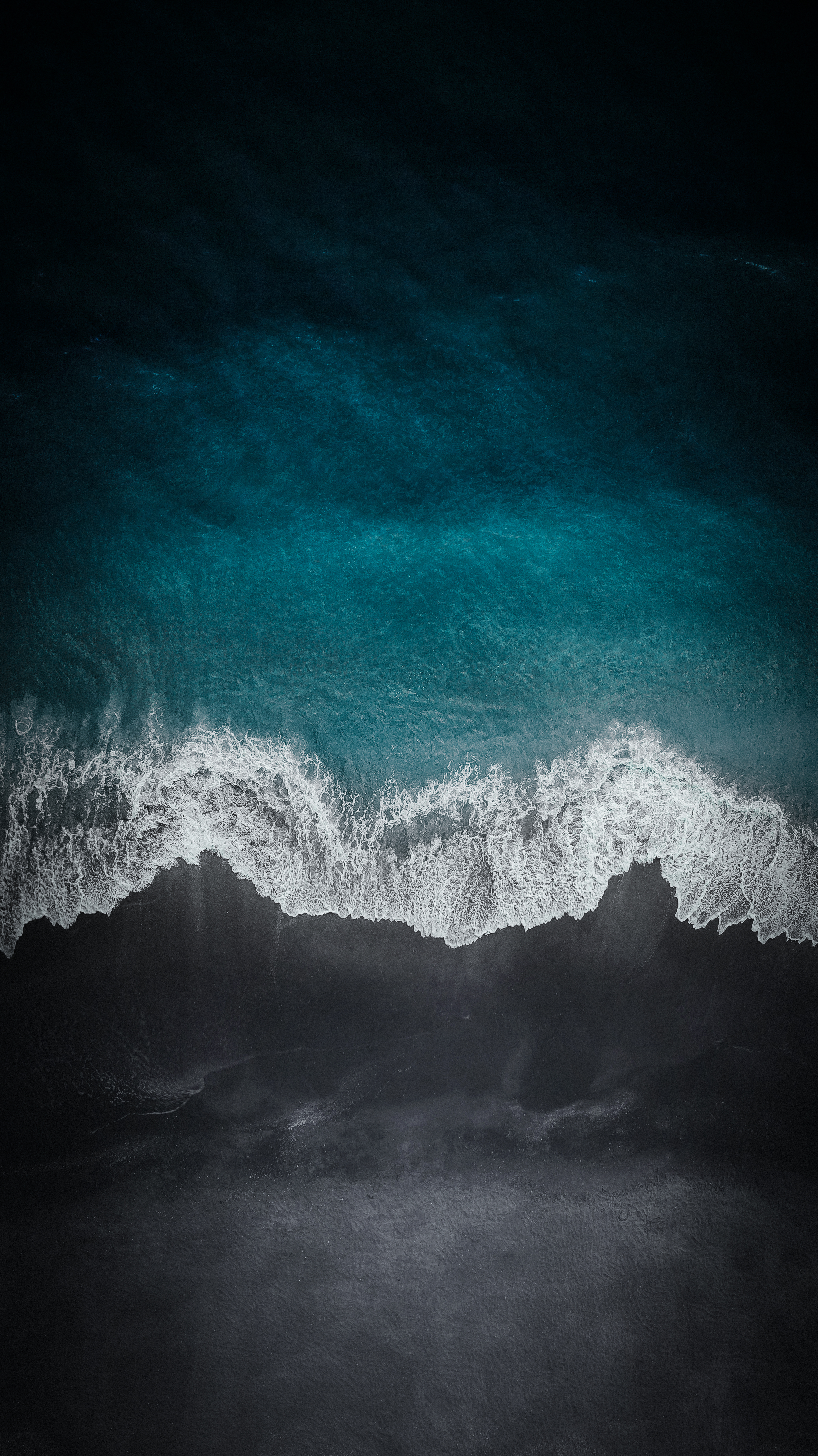 Dark Ocean Shoreline Aerial - ocean wallpaper for StockWalls