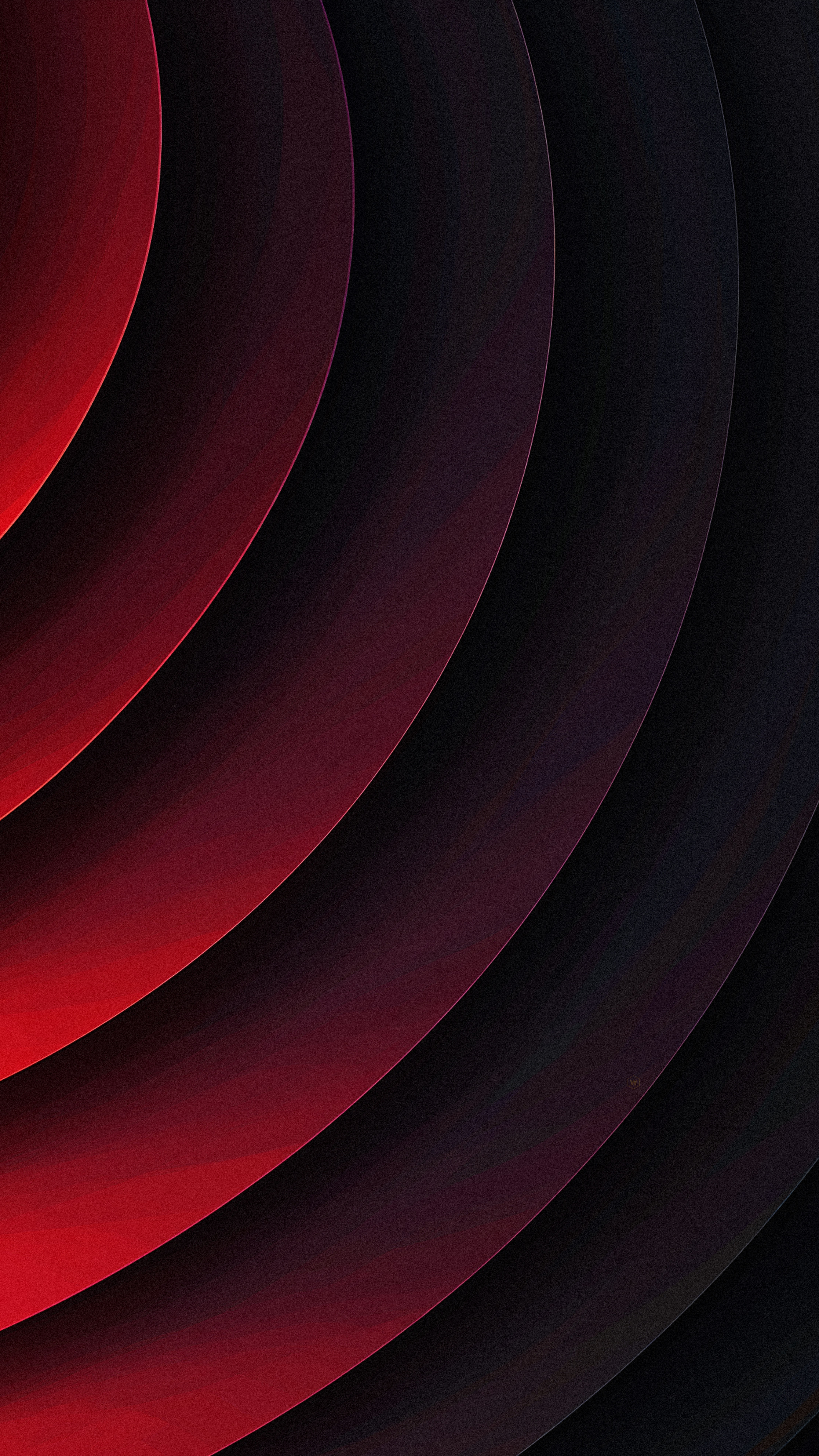 Red Curved Abstract Layers - abstract wallpaper for StockWalls