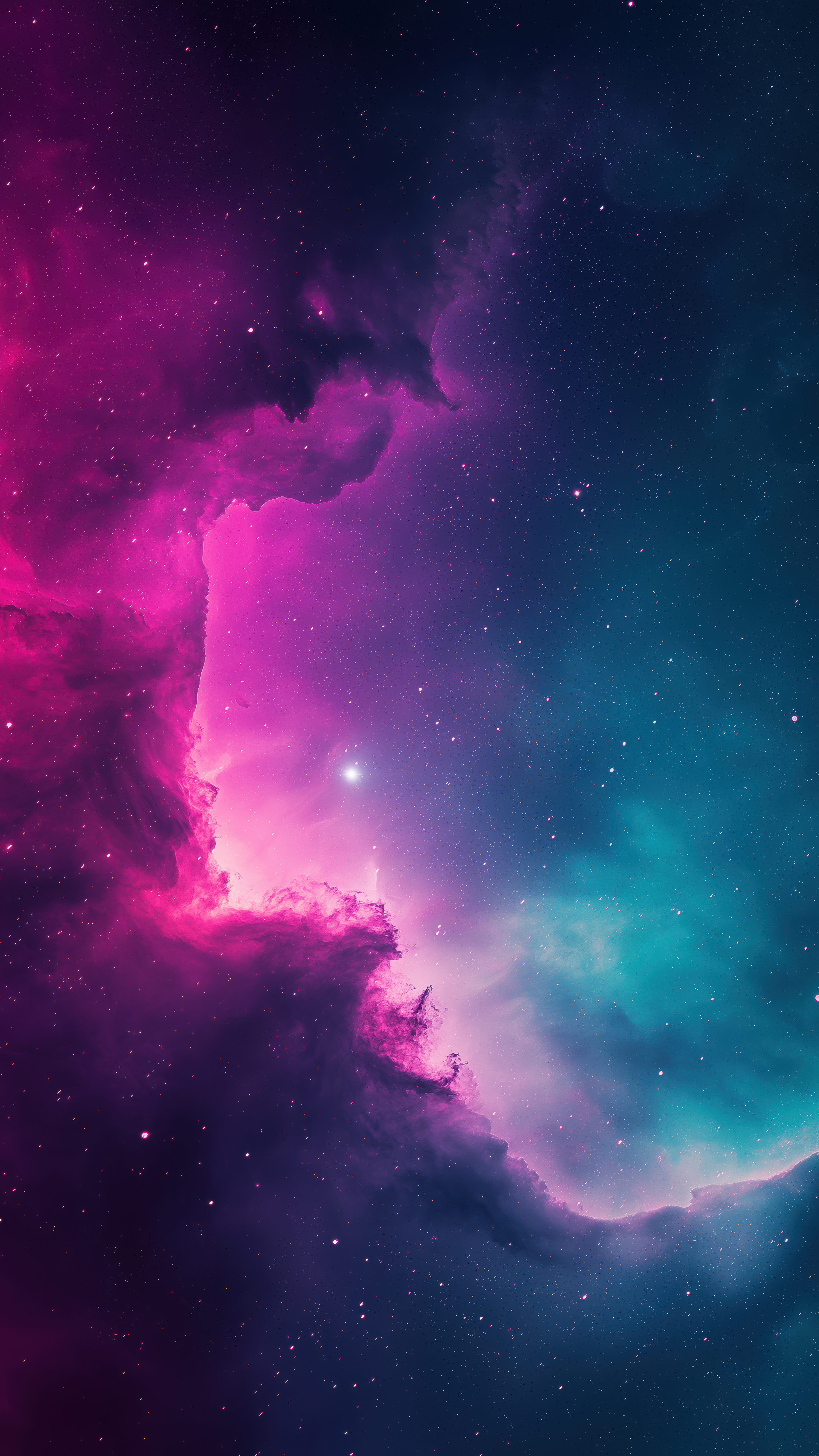 Vibrant Neon Space Nebula - galaxy wallpaper for StockWalls