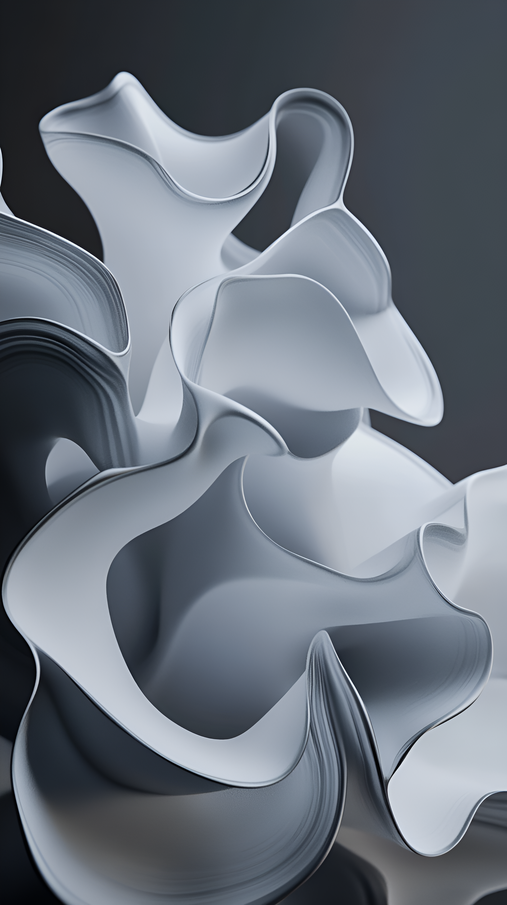 Elegant White Flowing Curves - abstract wallpaper for StockWalls