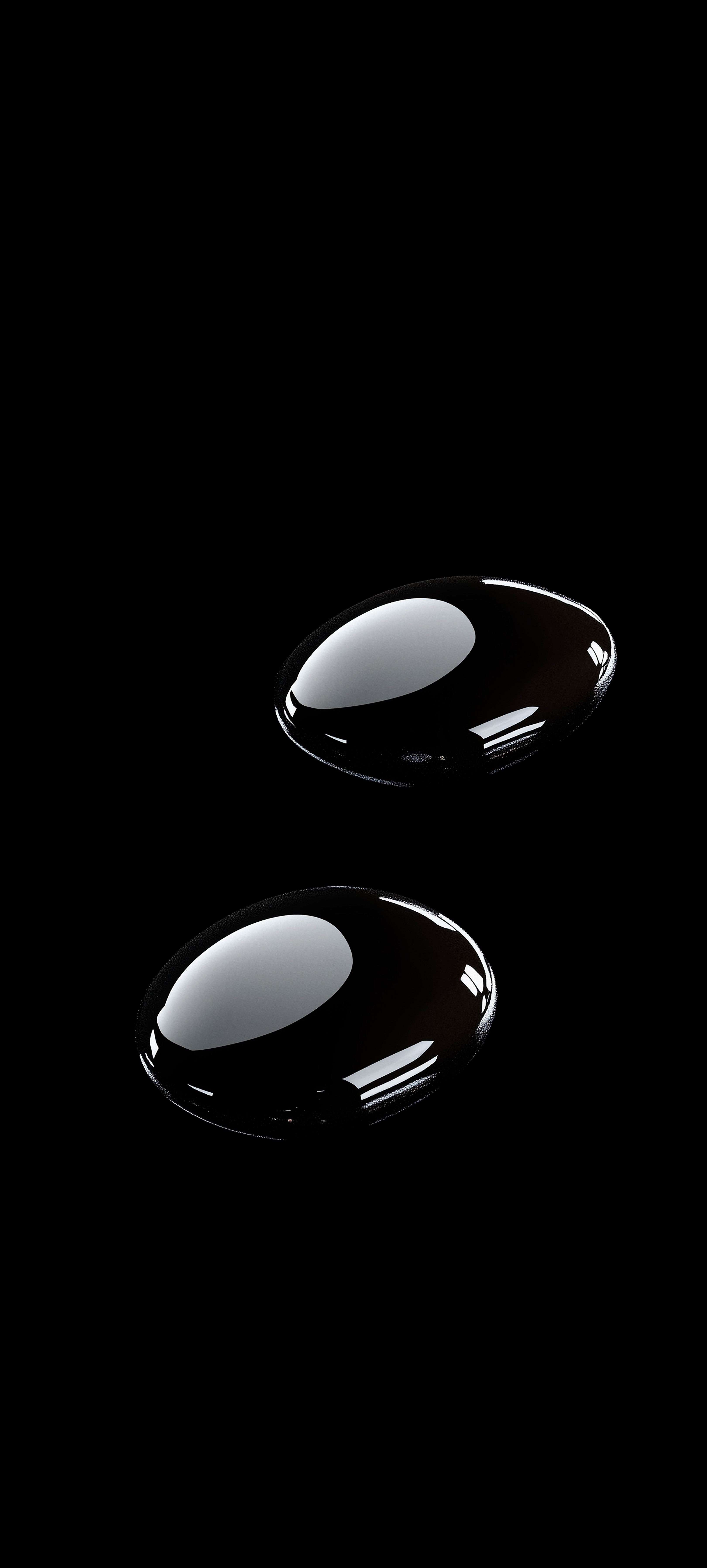 Minimal Black Water Drops - amoled wallpaper for StockWalls