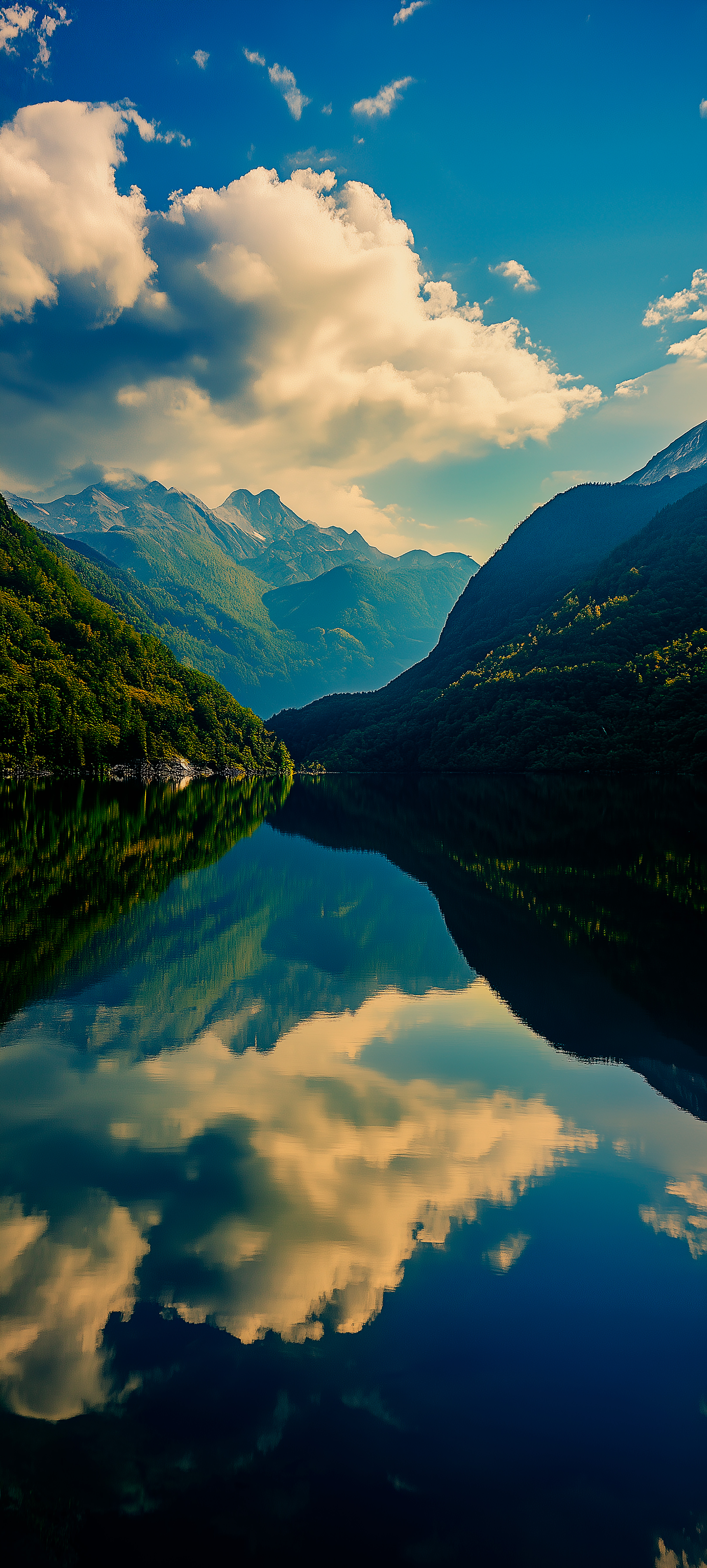 Serene Mountain Lake Reflection - nature wallpaper for StockWalls