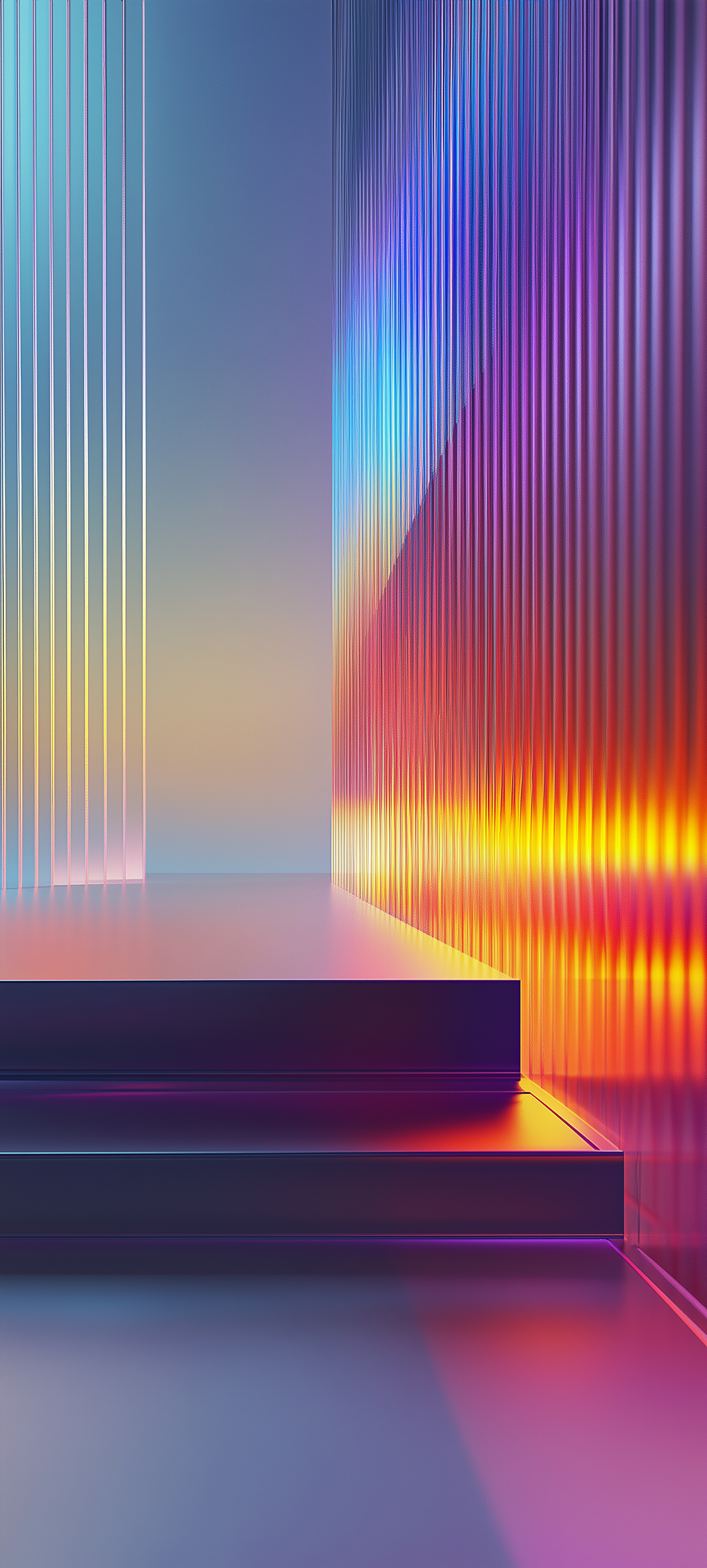 Abstract Neon Gradient Steps - abstract wallpaper for StockWalls