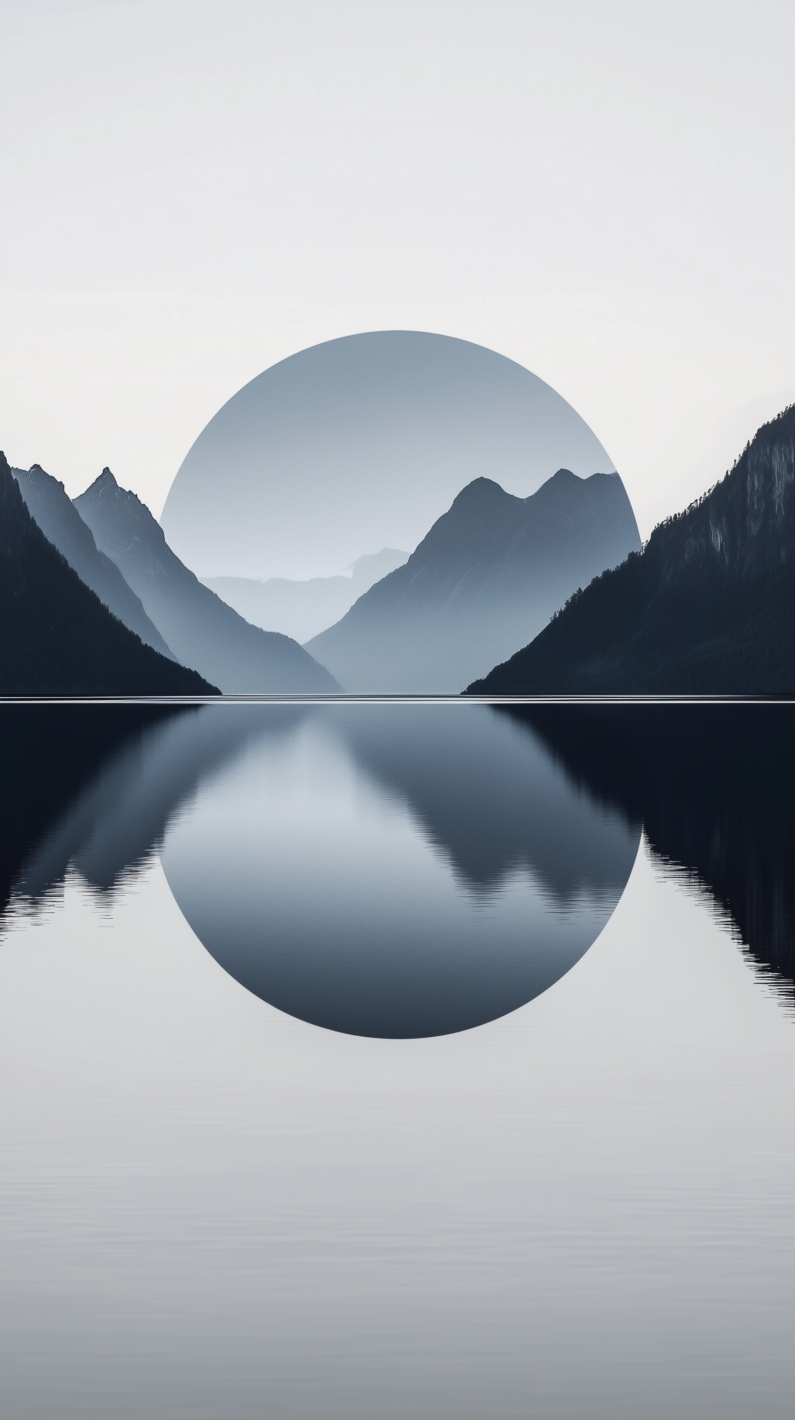 Minimalist Mountain Lake Reflection - minimal wallpaper for StockWalls
